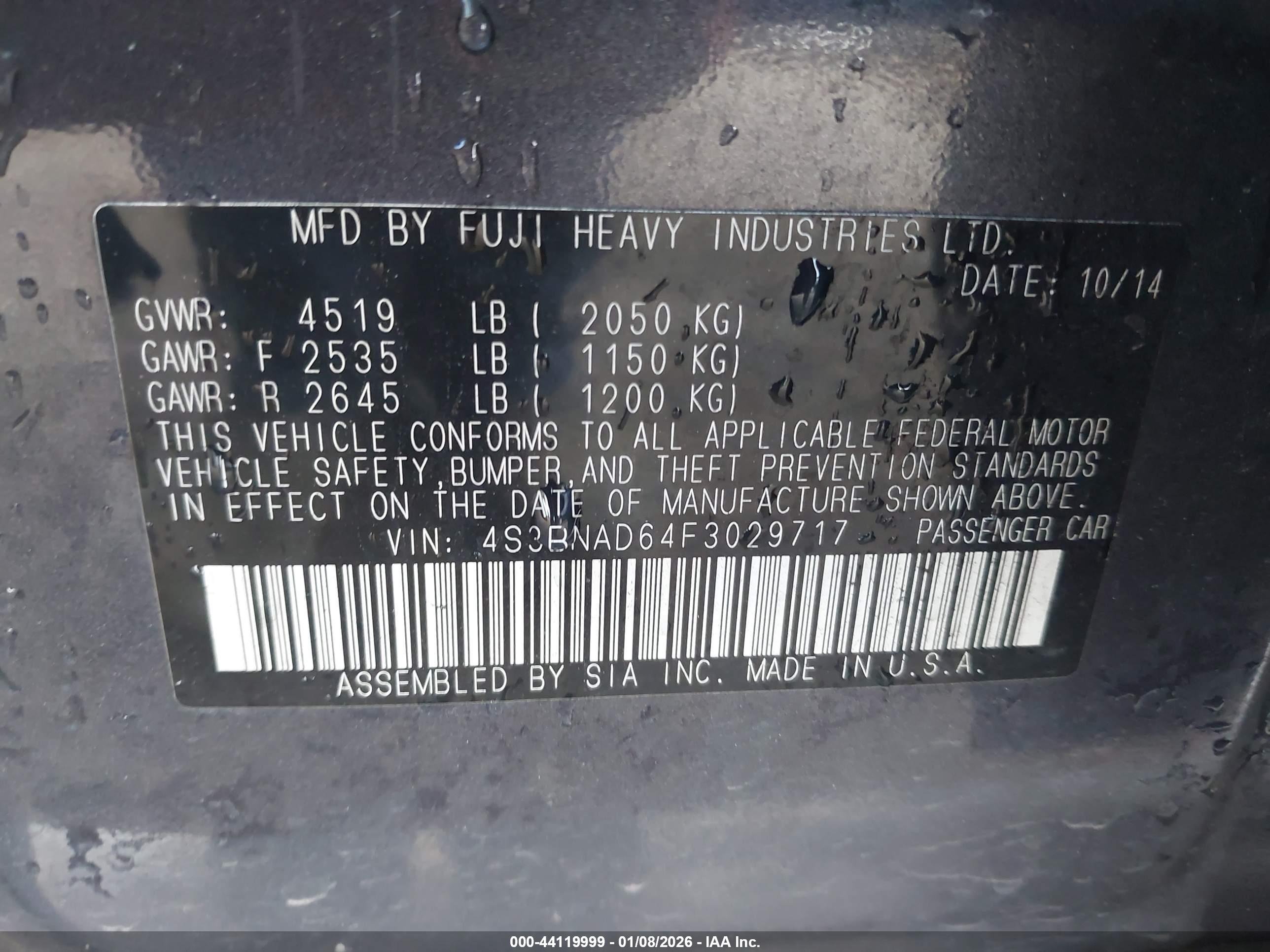 SUBARU LEGACY image 9