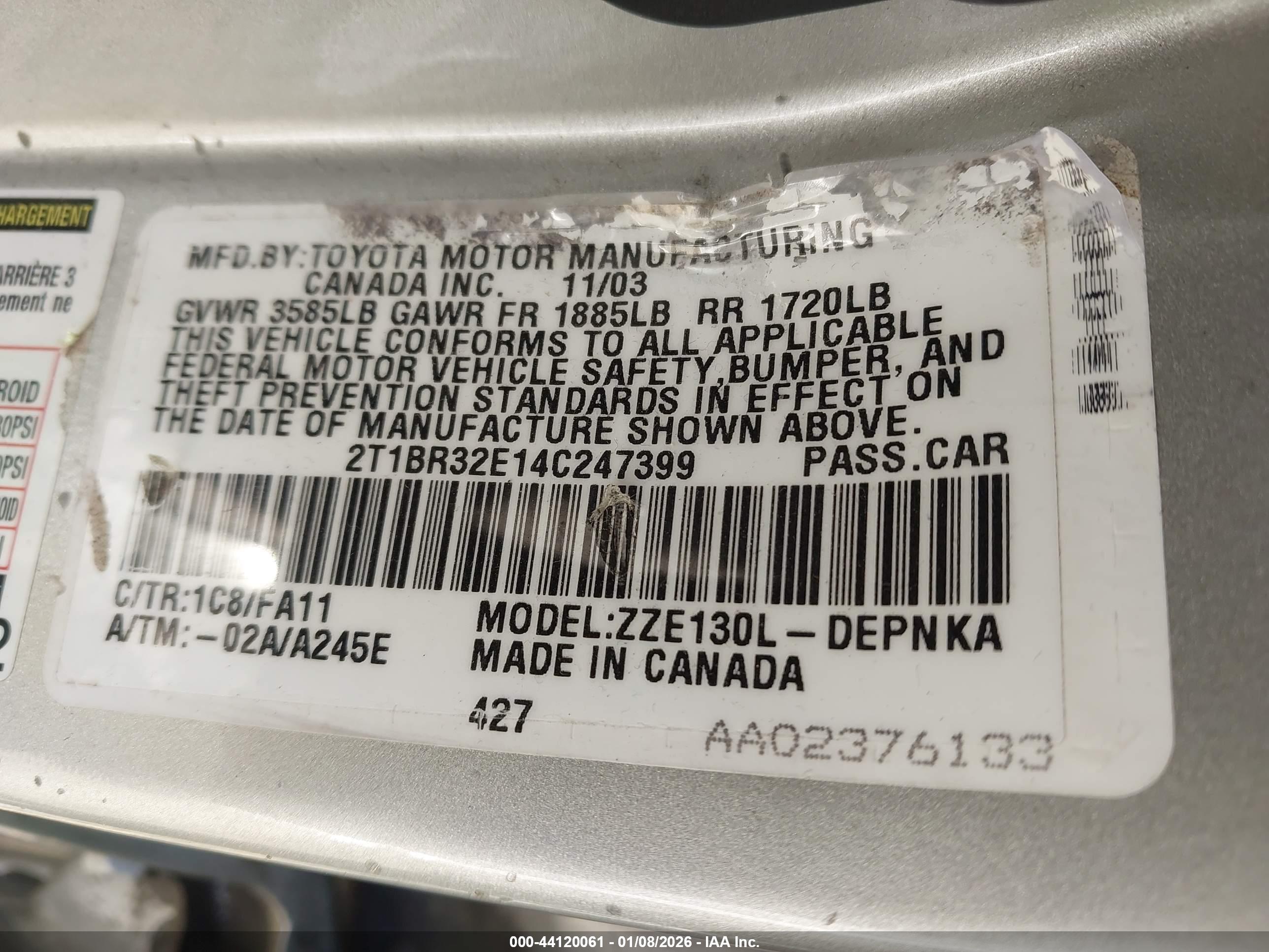 TOYOTA COROLLA image 9