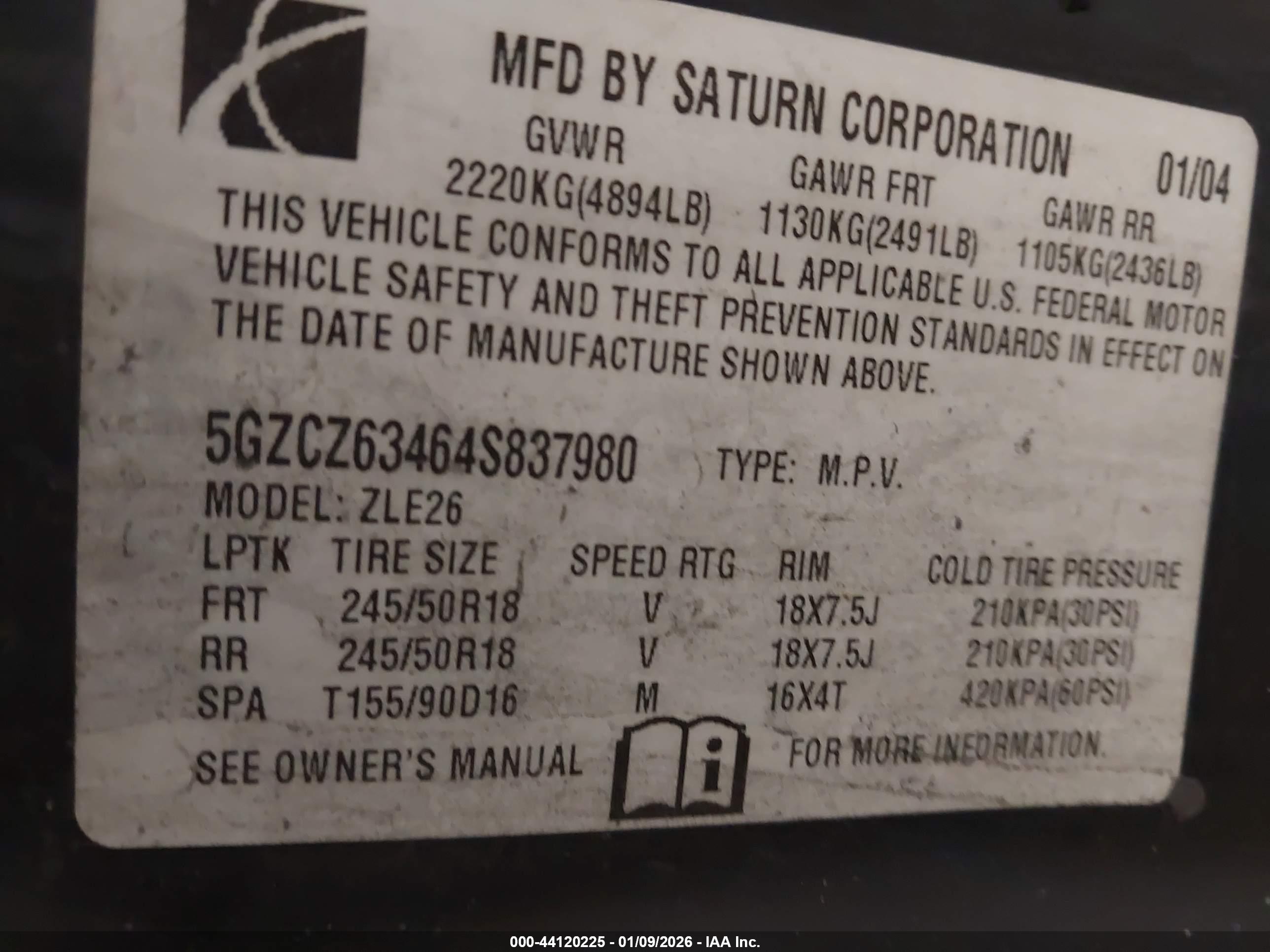 SATURN VUE image 9