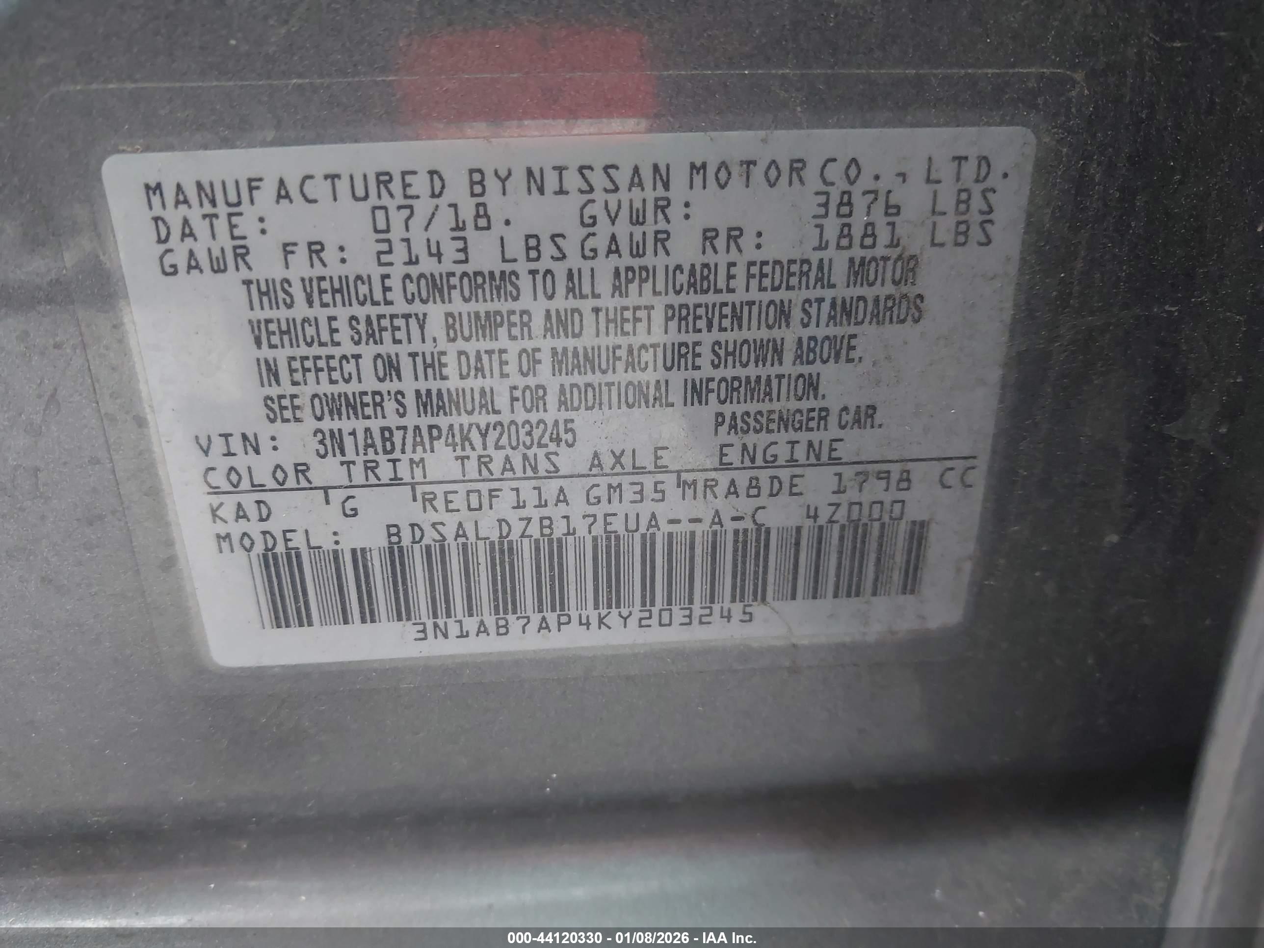 NISSAN SENTRA image 9