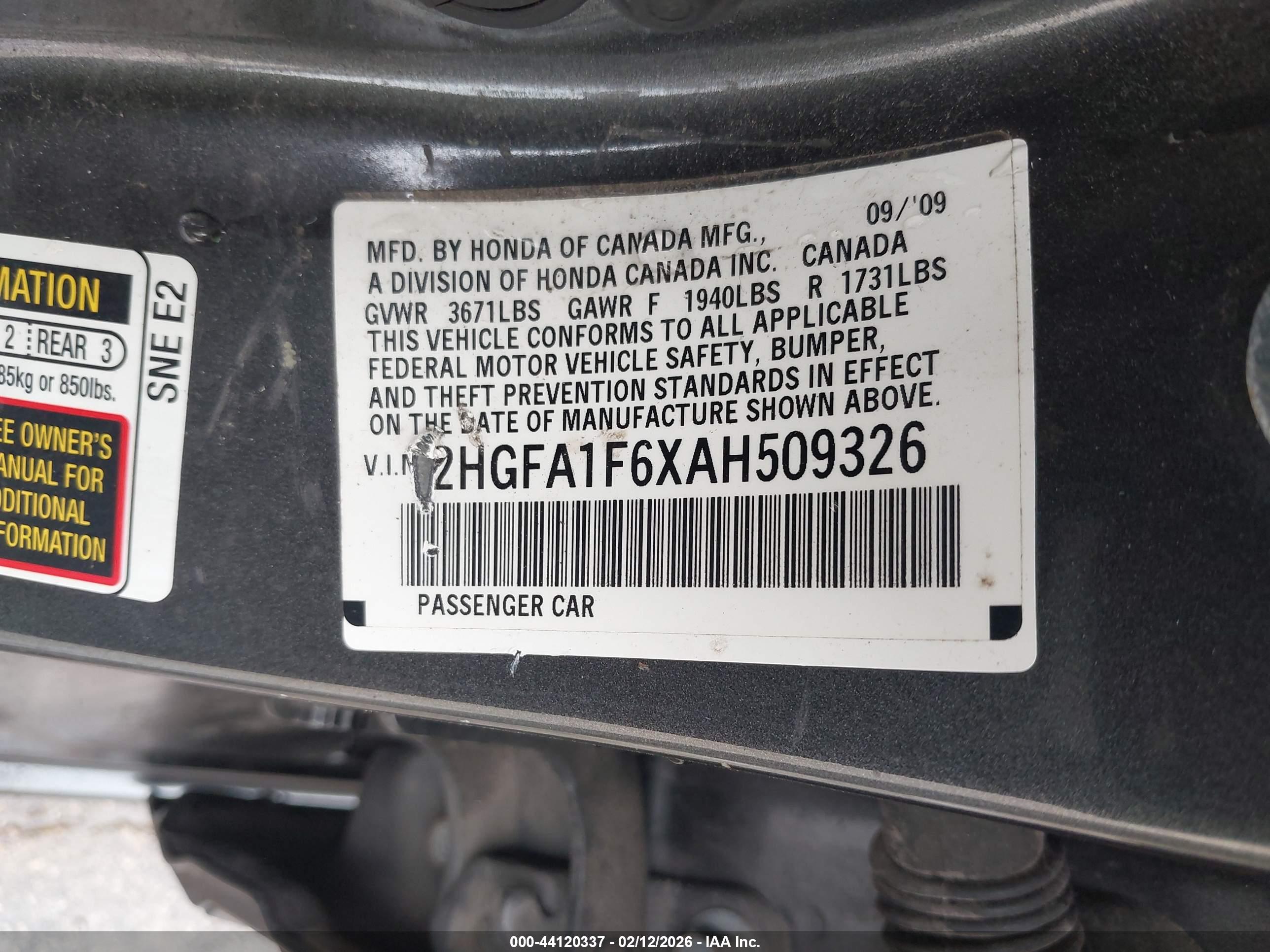 HONDA CIVIC image 9