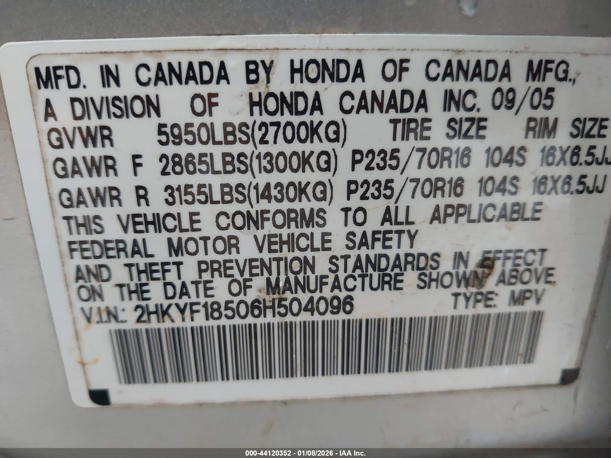 HONDA PILOT image 9