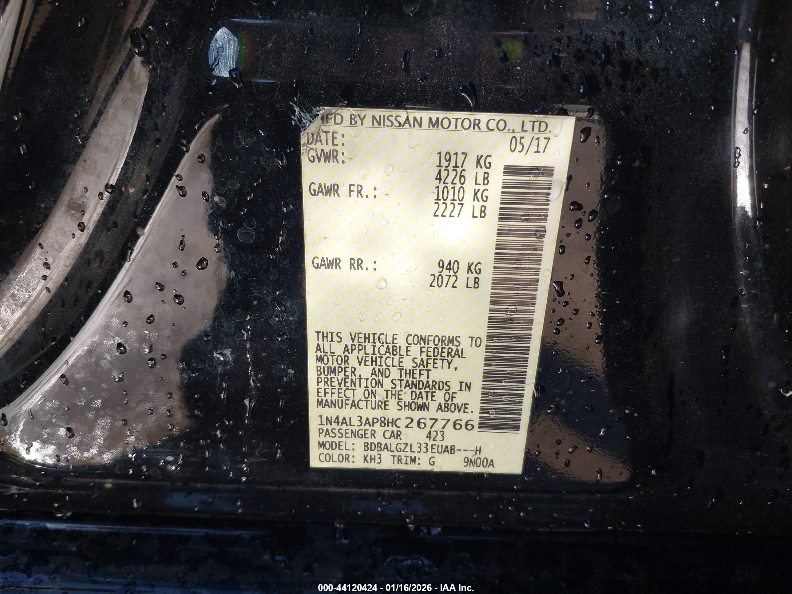 NISSAN ALTIMA image 9