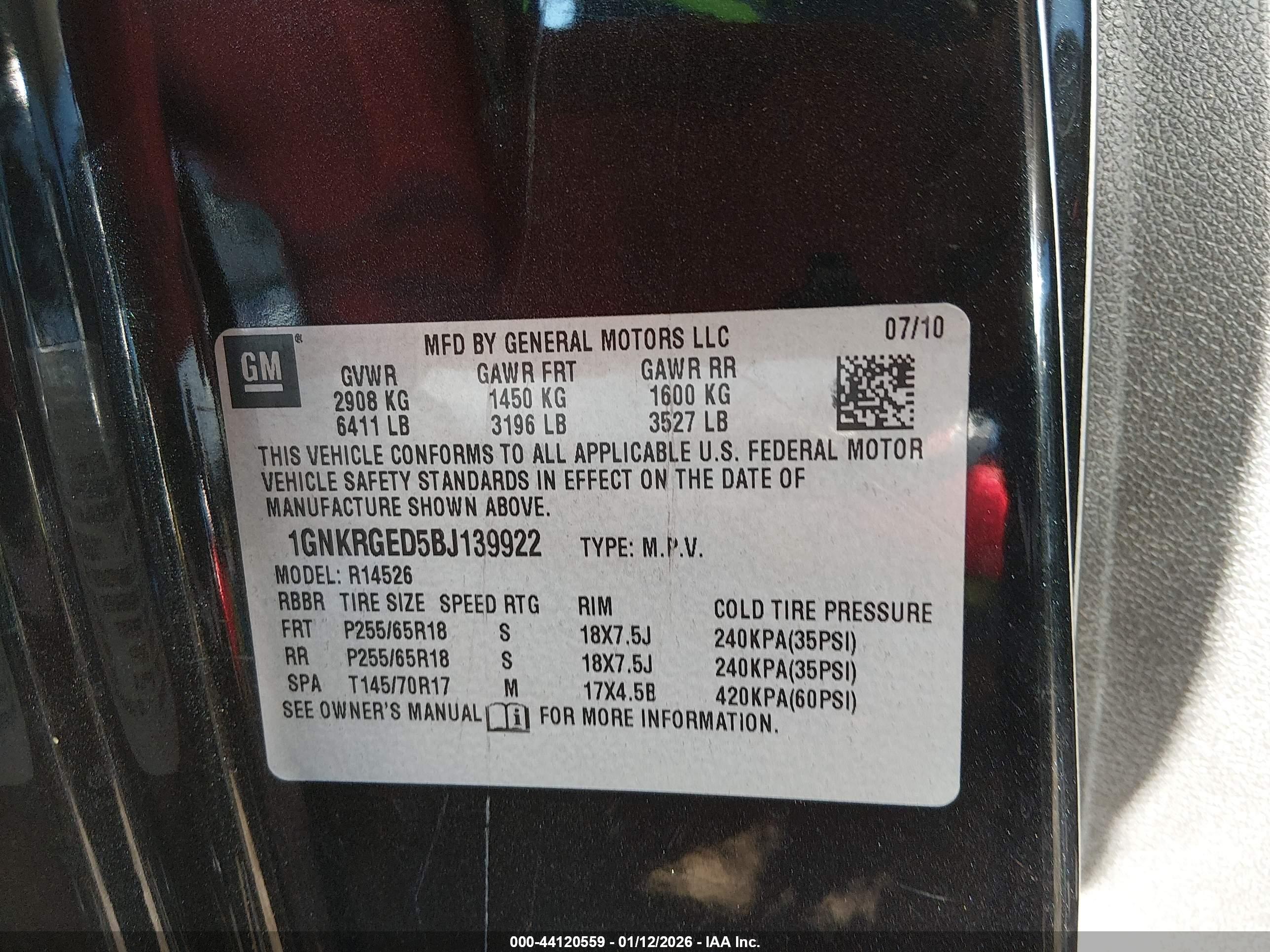 CHEVROLET TRAVERSE image 9