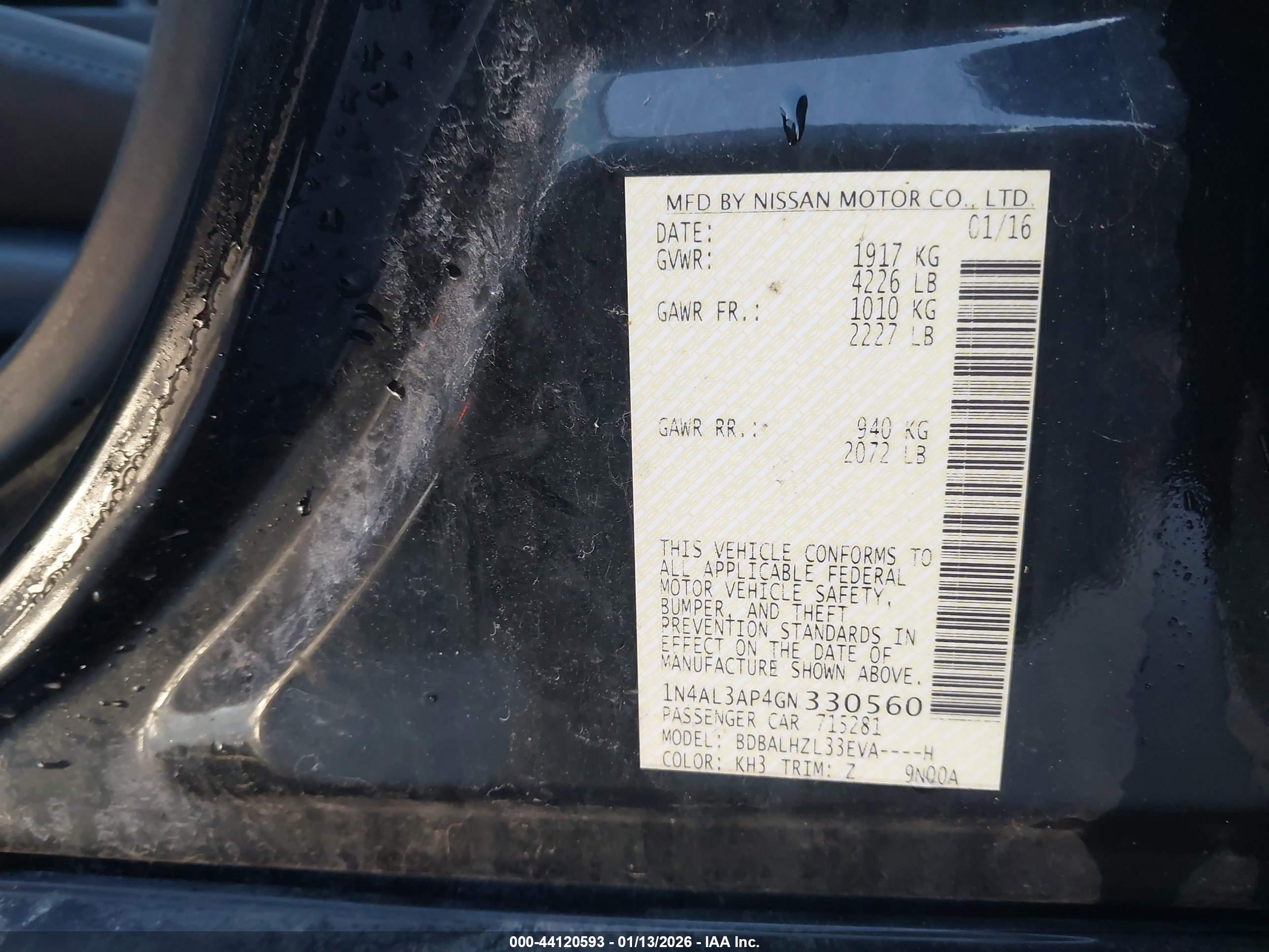 NISSAN ALTIMA image 9