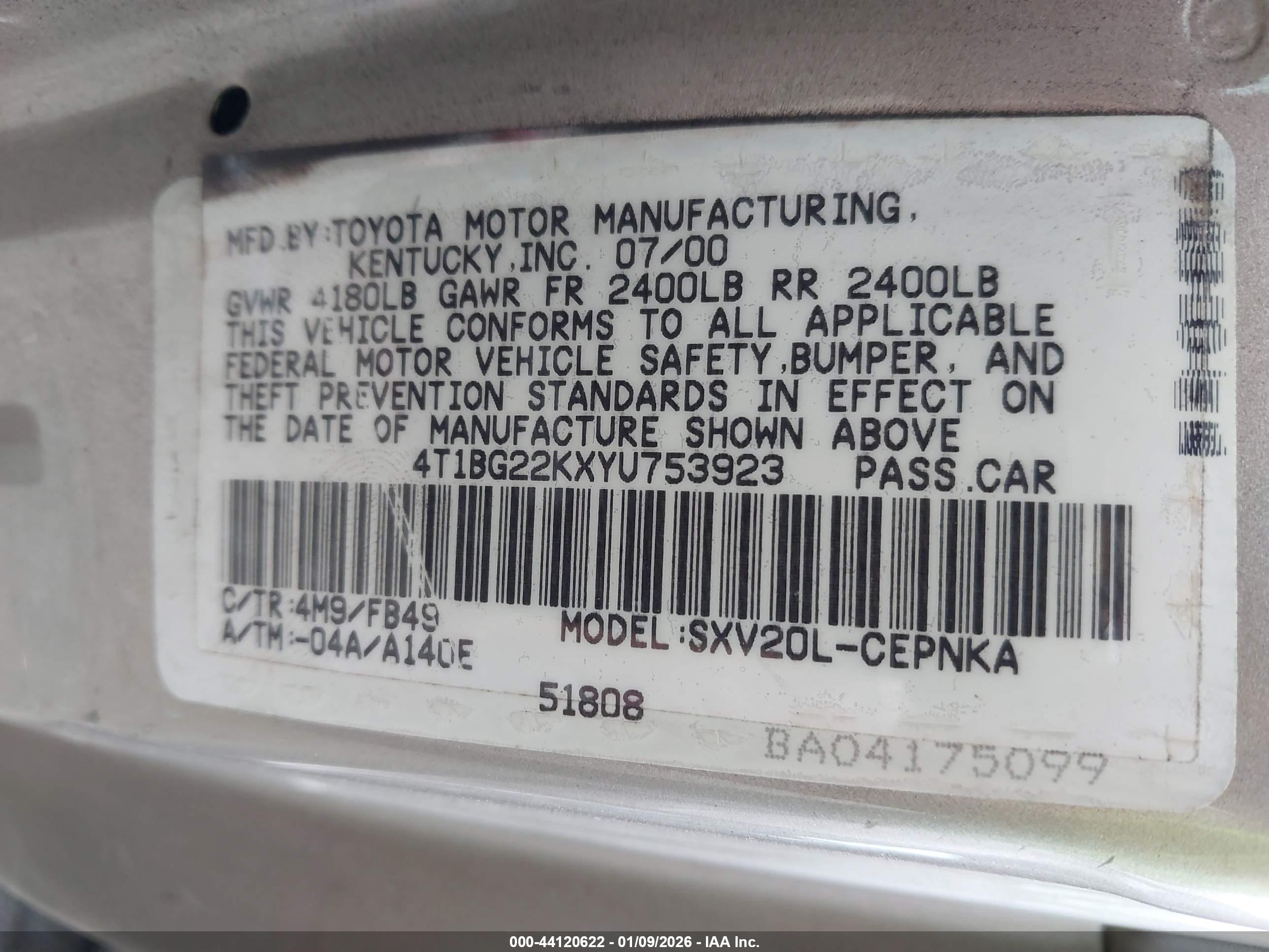TOYOTA CAMRY image 9