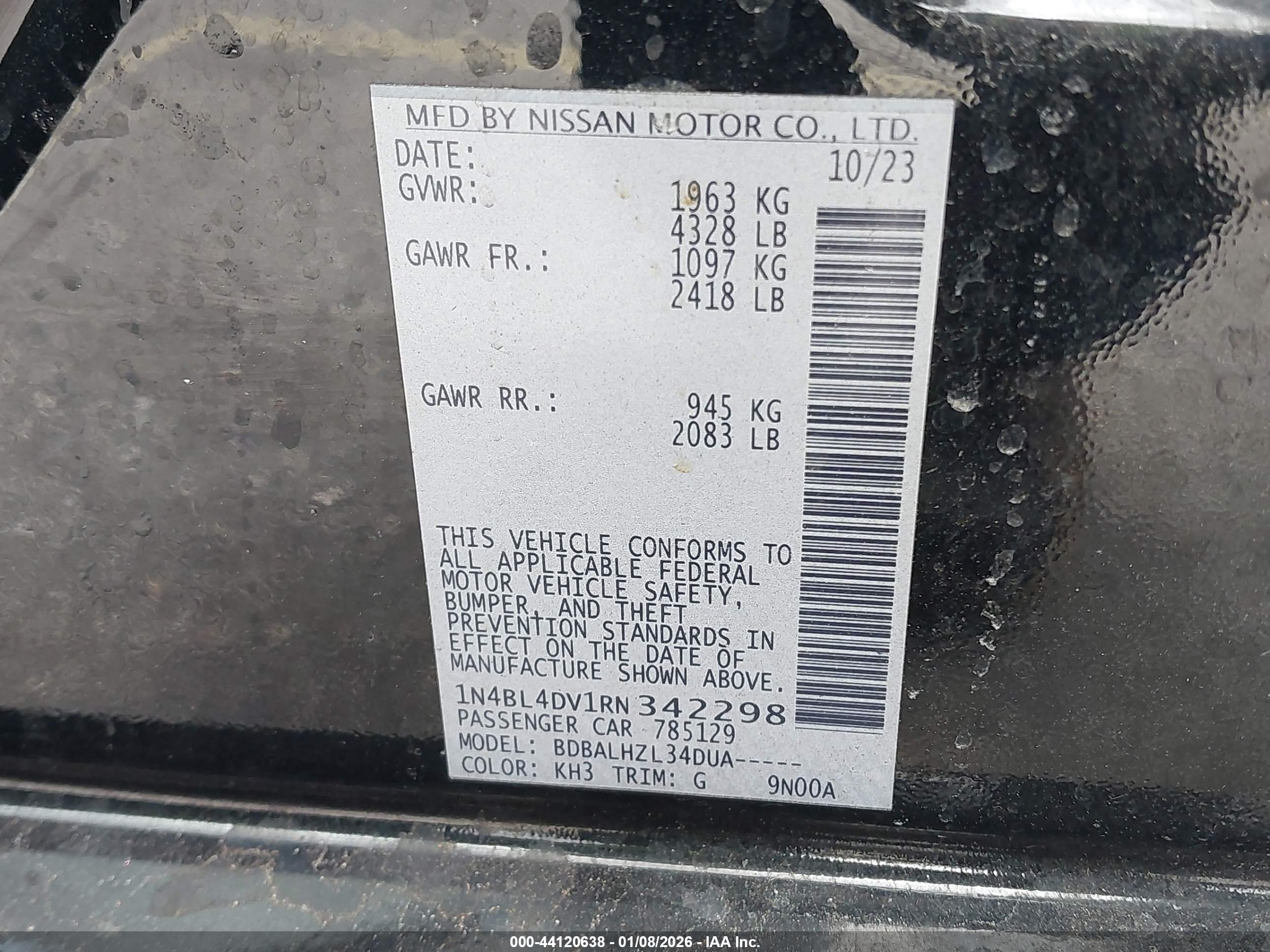 NISSAN ALTIMA image 9