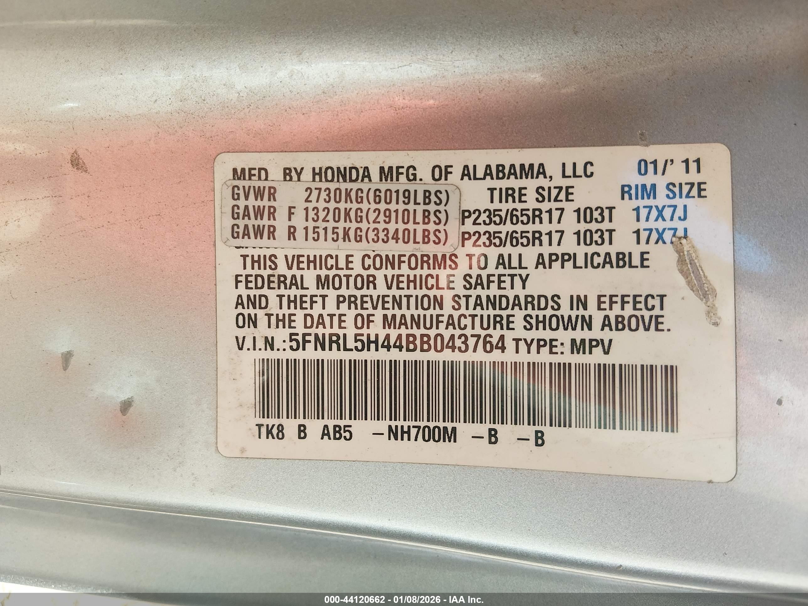 HONDA ODYSSEY image 9