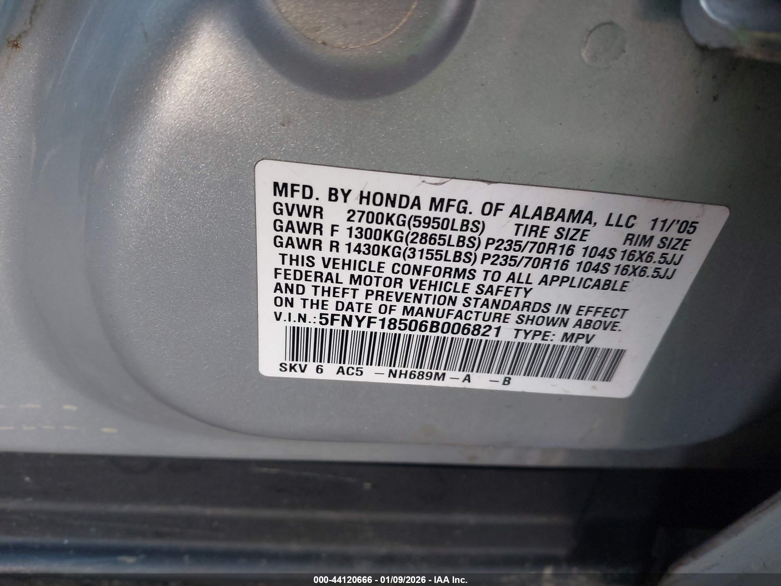 HONDA PILOT image 9