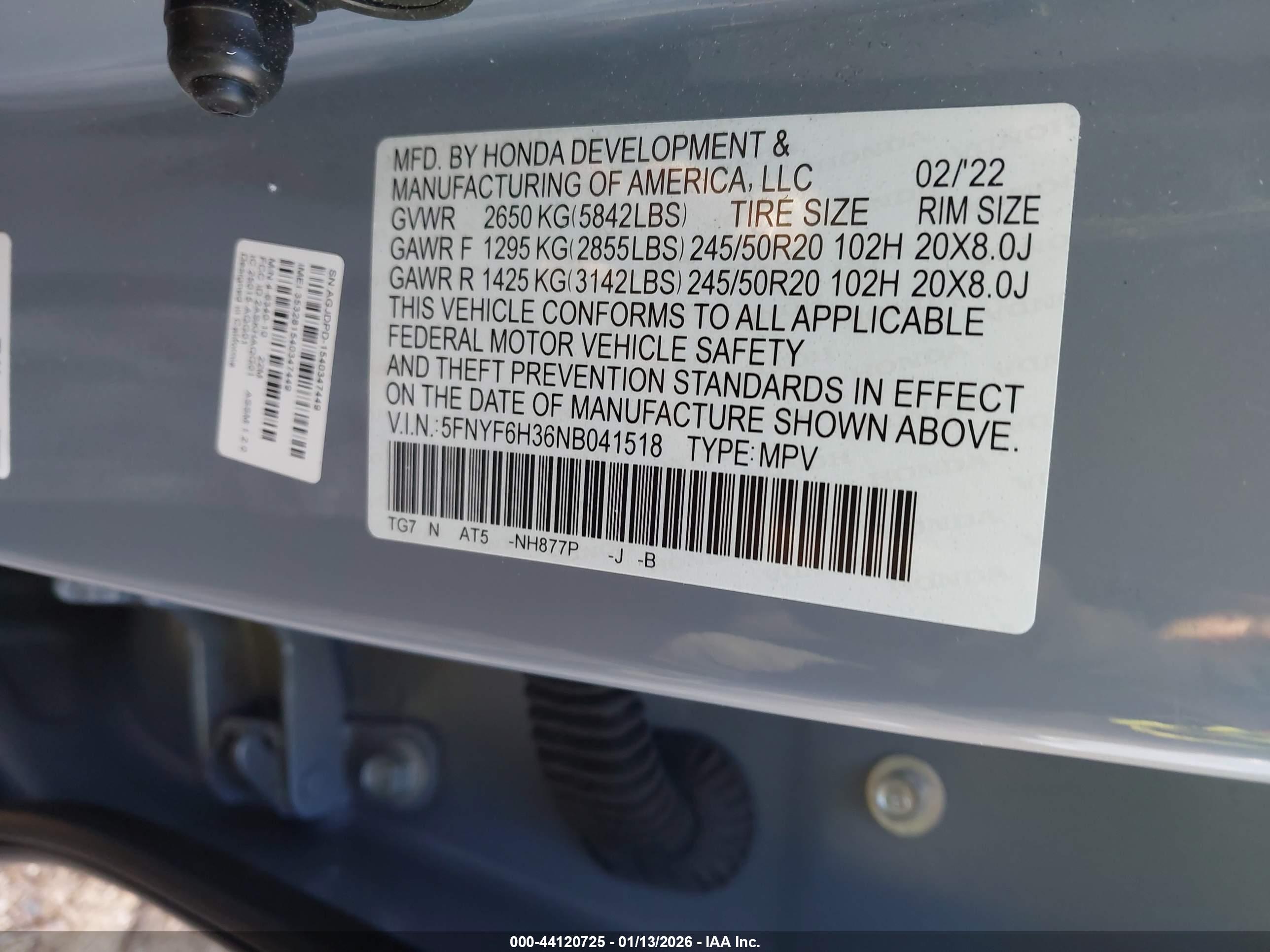 HONDA PILOT image 9