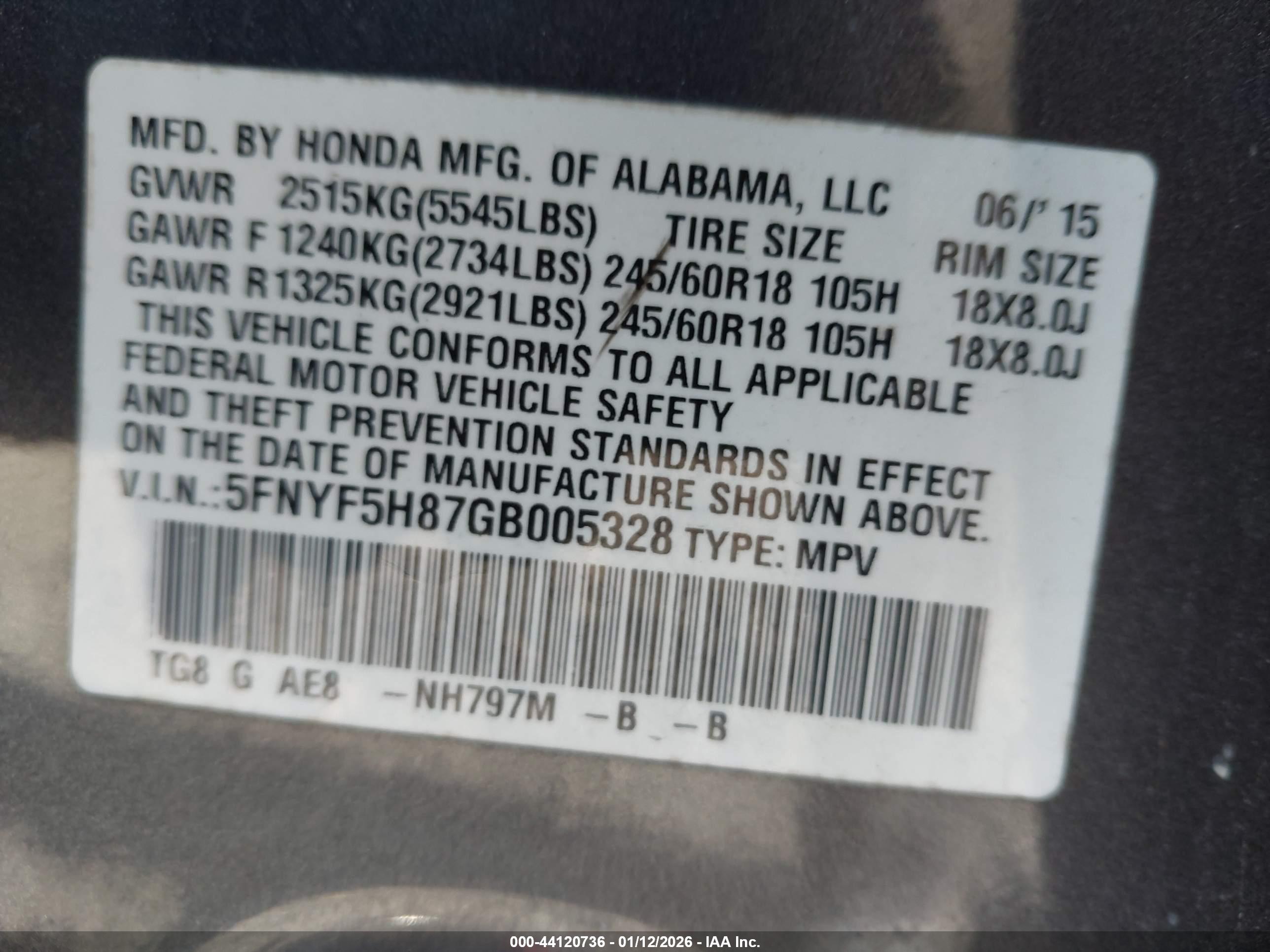 HONDA PILOT image 9