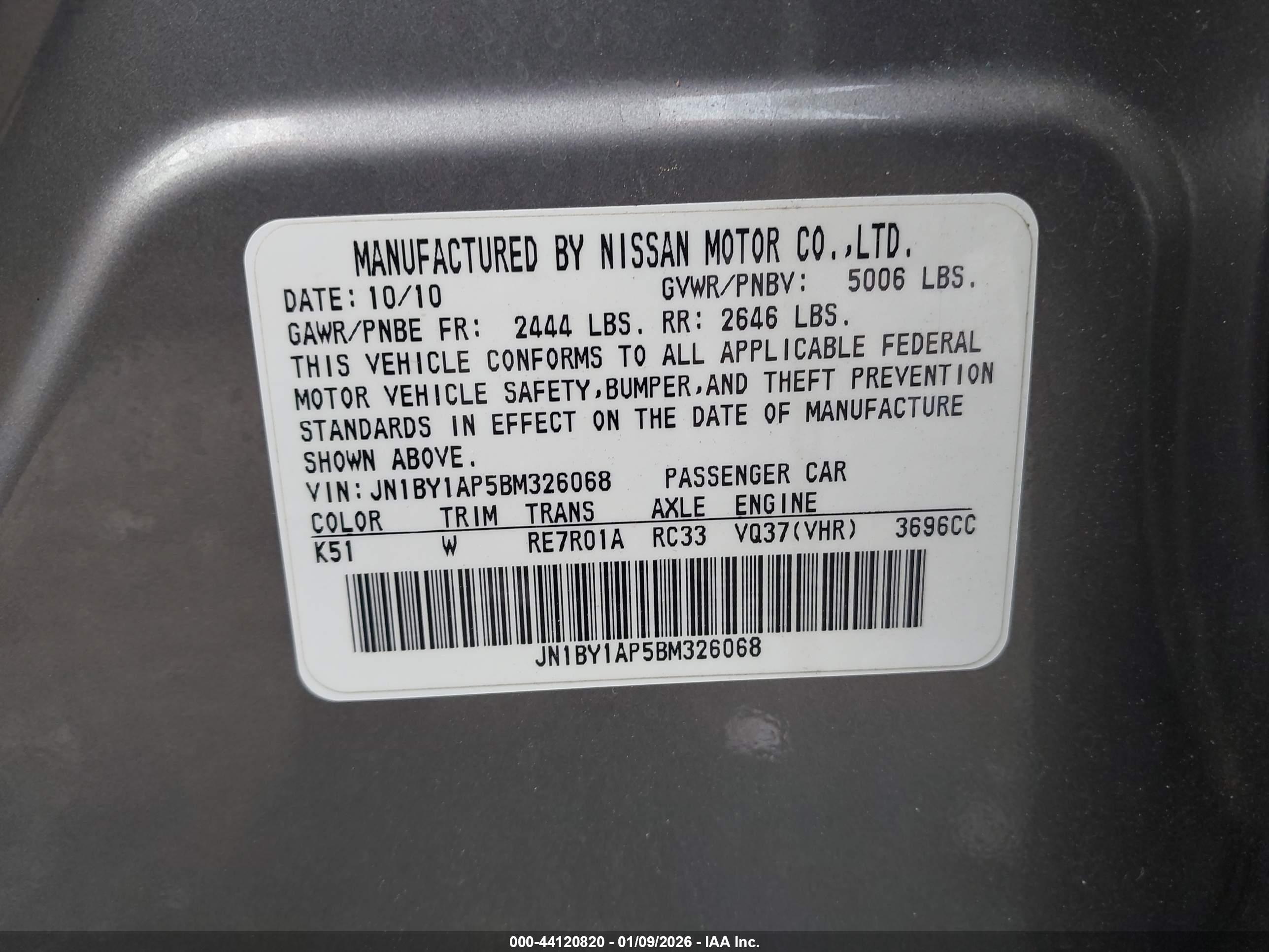 INFINITI M37 image 9