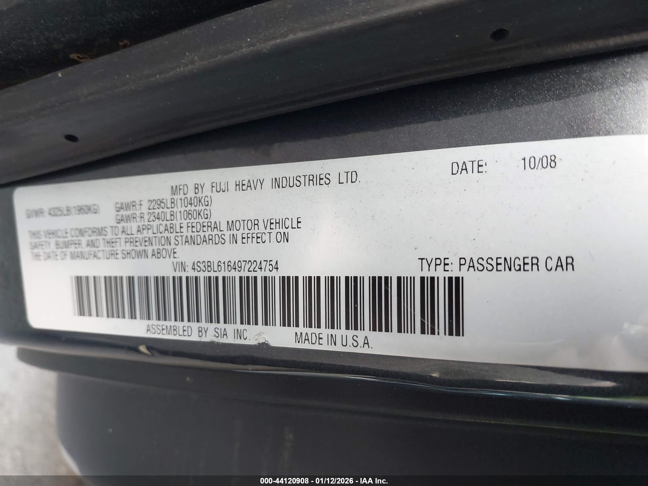 SUBARU LEGACY image 9