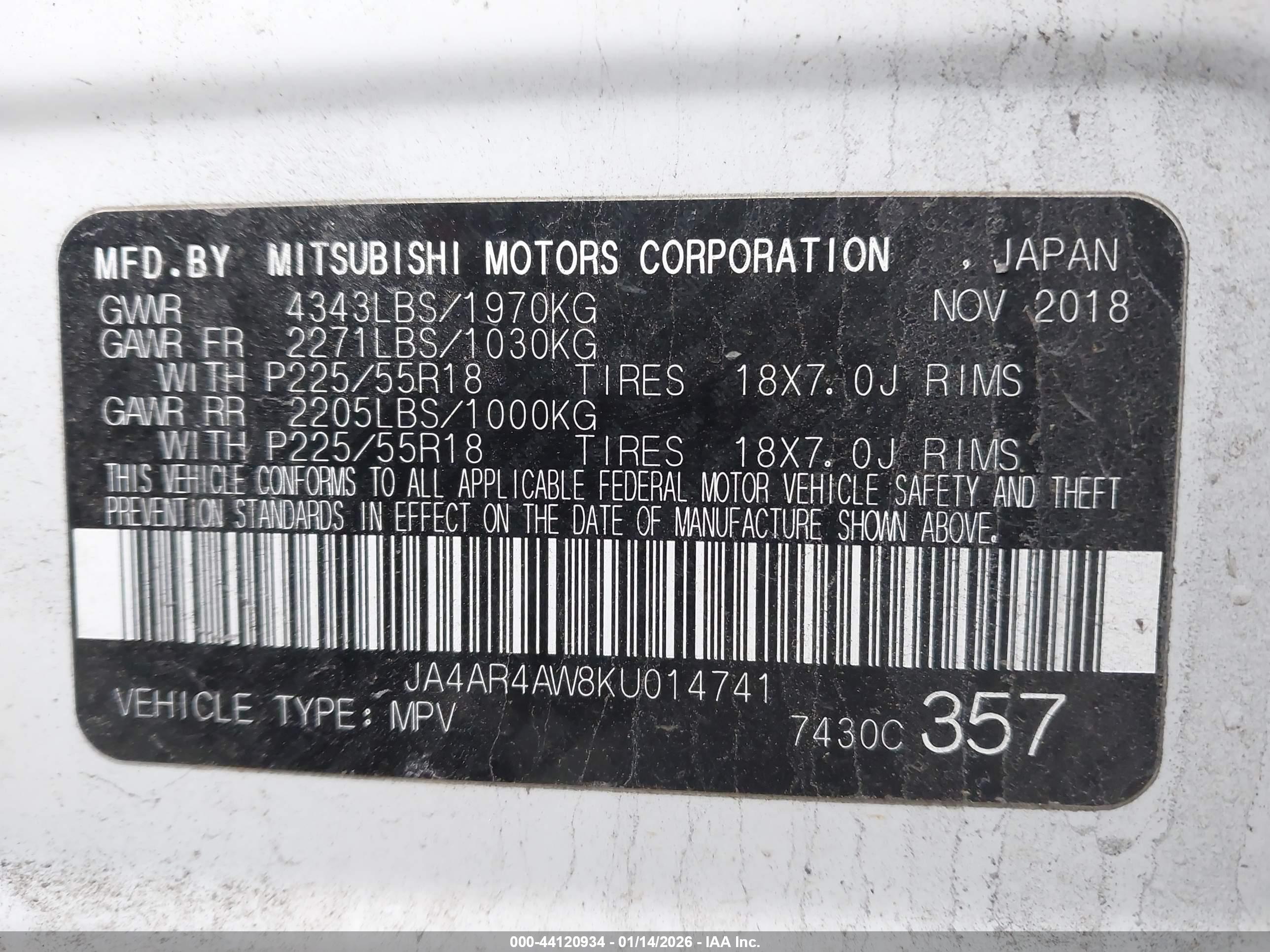 MITSUBISHI OUTLANDER image 9