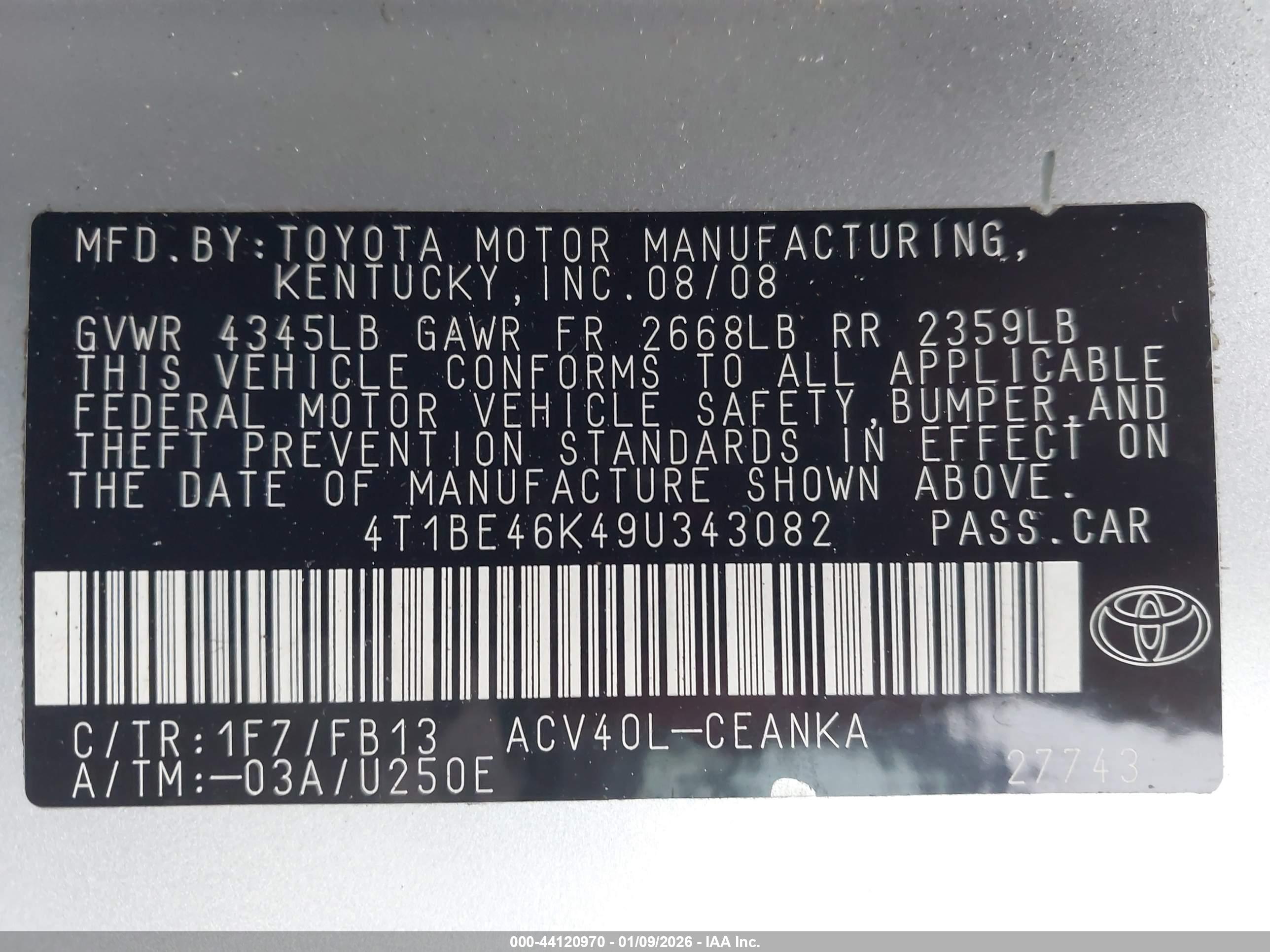 TOYOTA CAMRY image 9