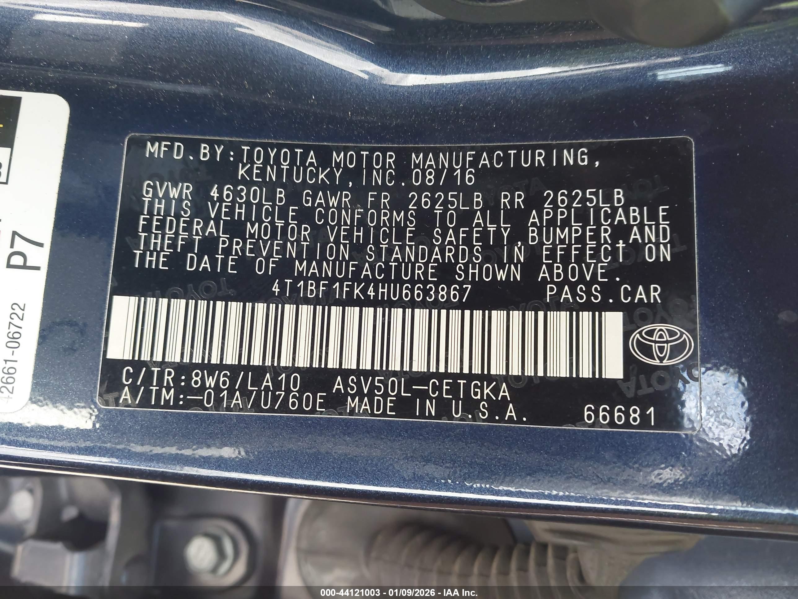TOYOTA CAMRY image 9