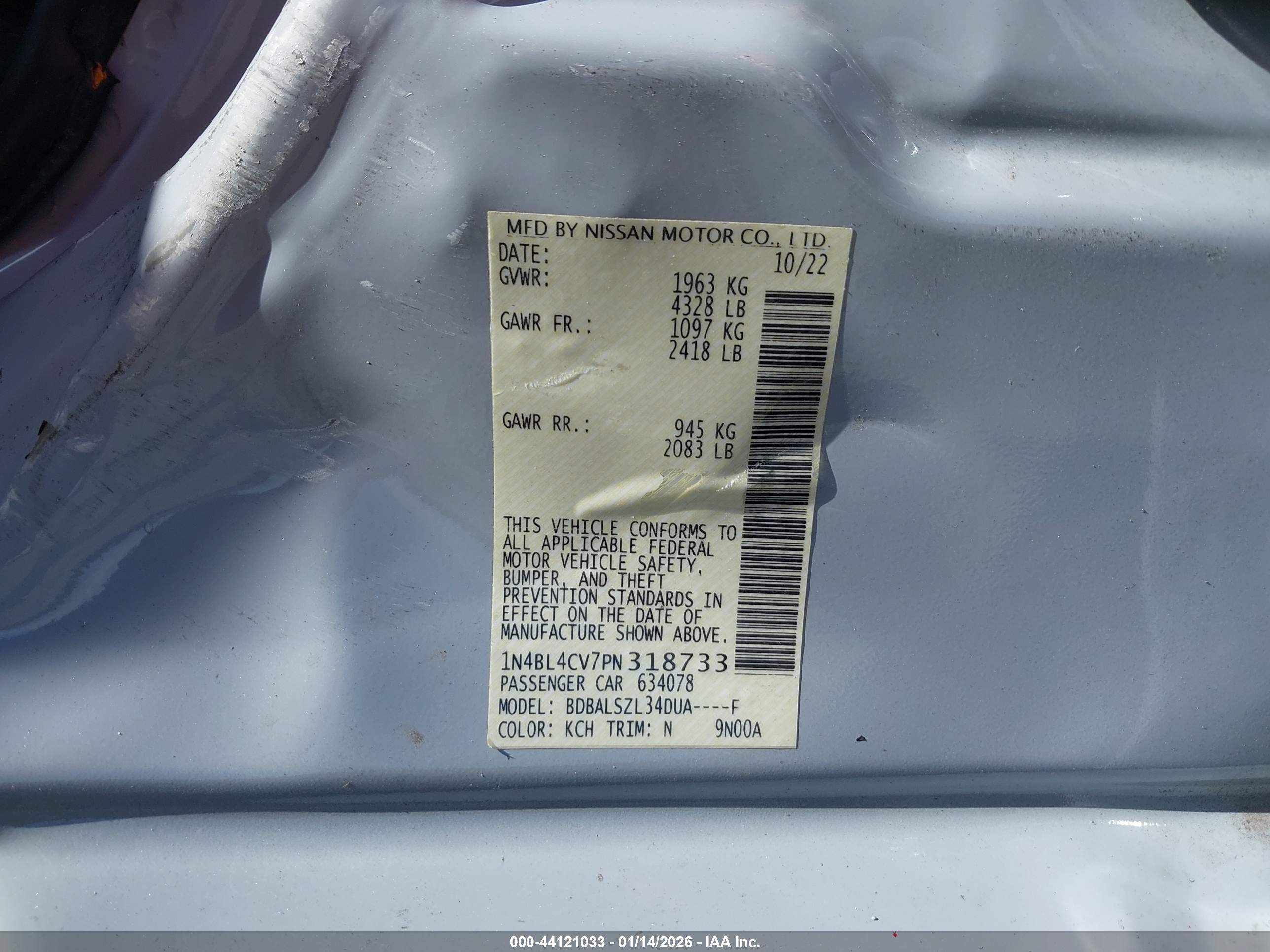 NISSAN ALTIMA image 9