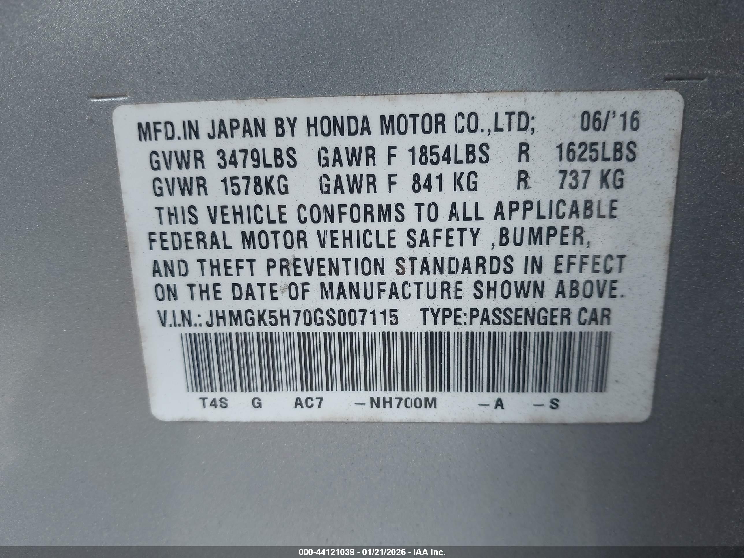 HONDA FIT image 9