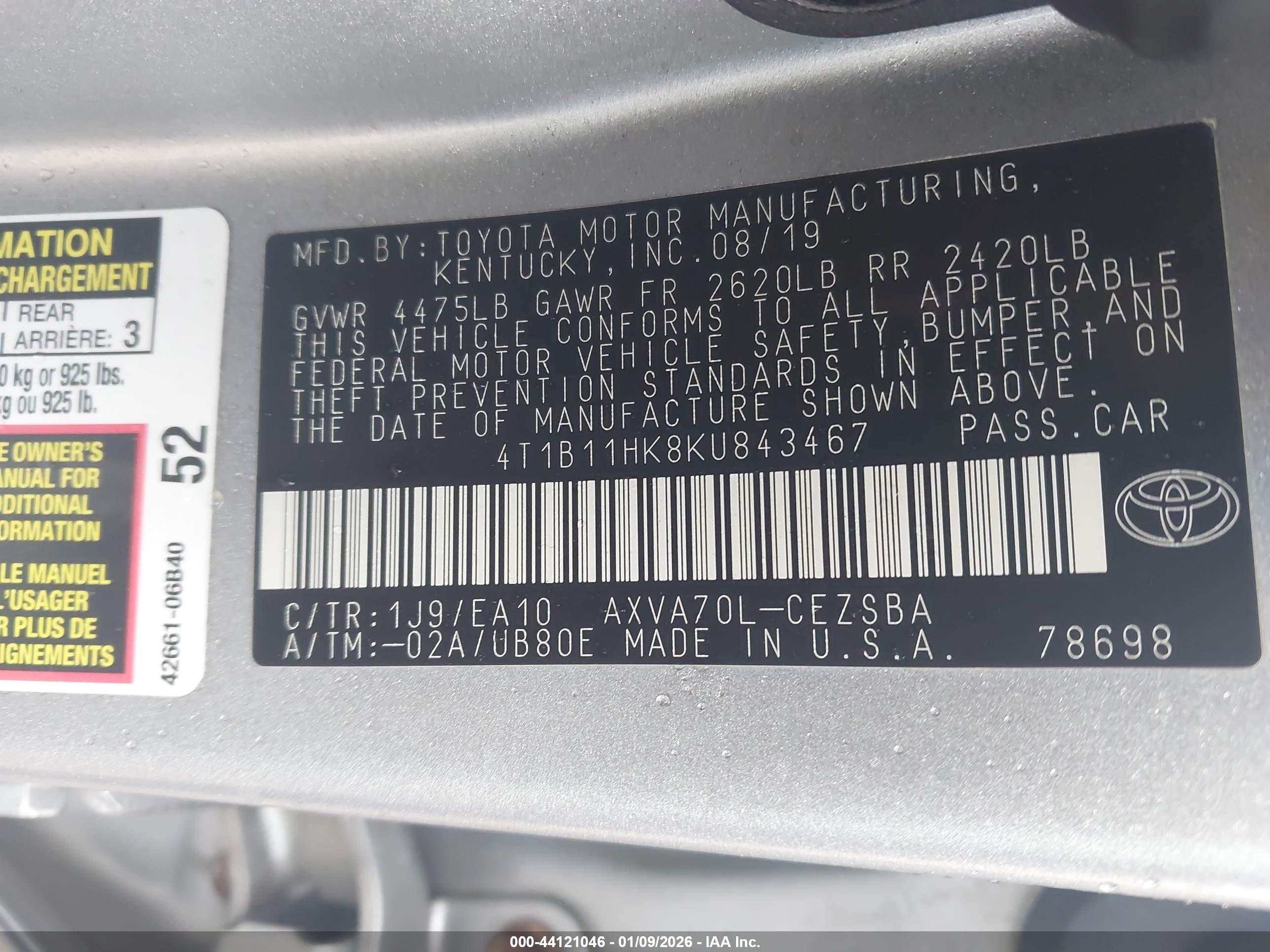 TOYOTA CAMRY image 9