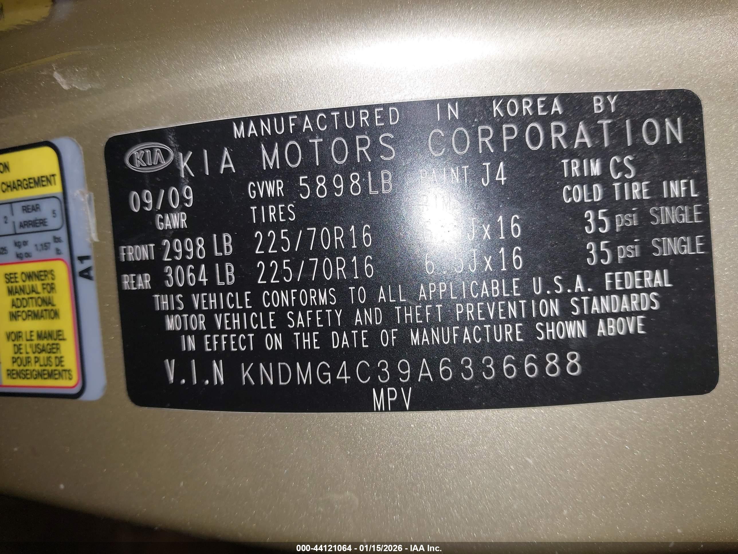 KIA SEDONA image 9