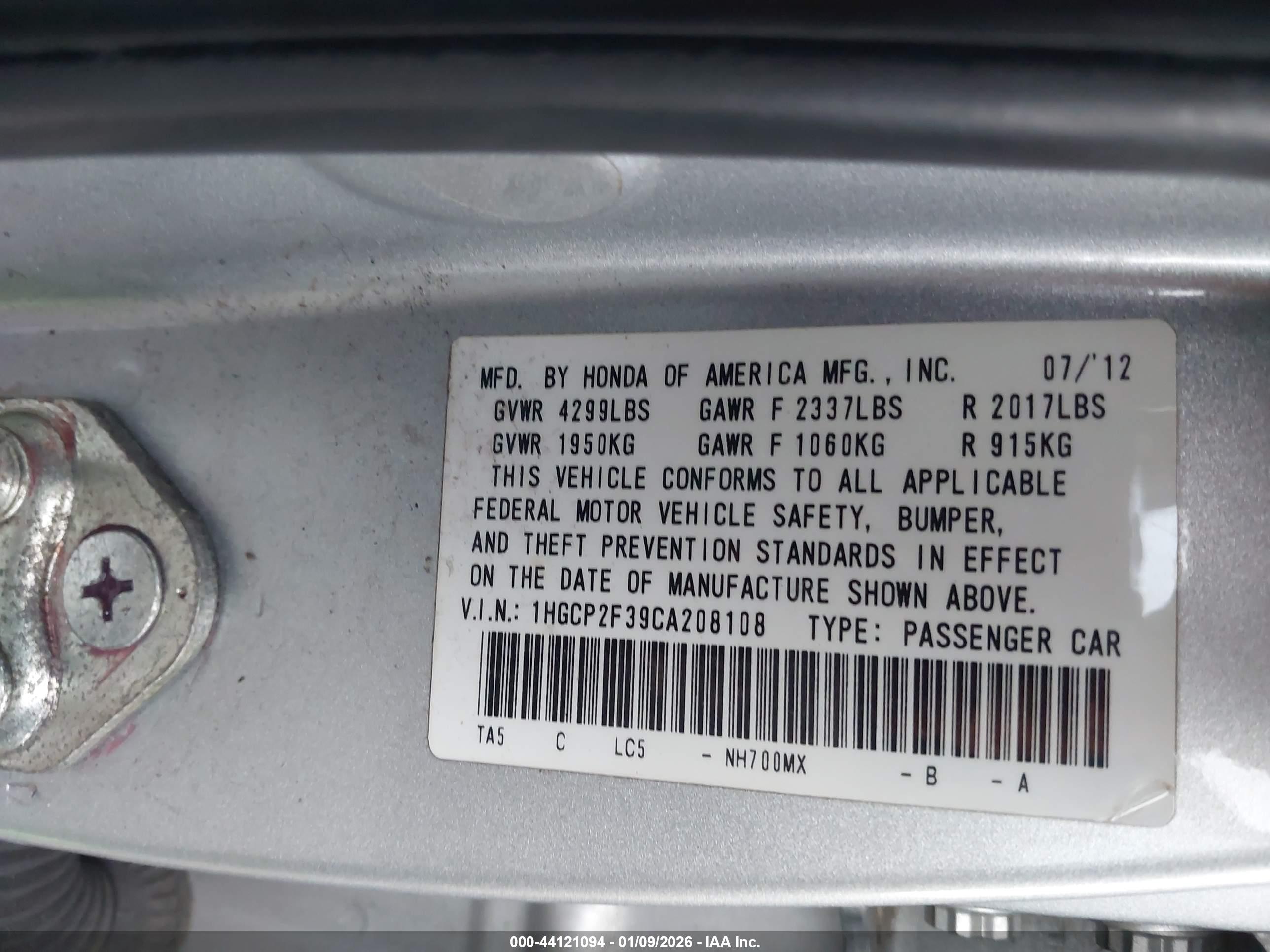 HONDA ACCORD image 9