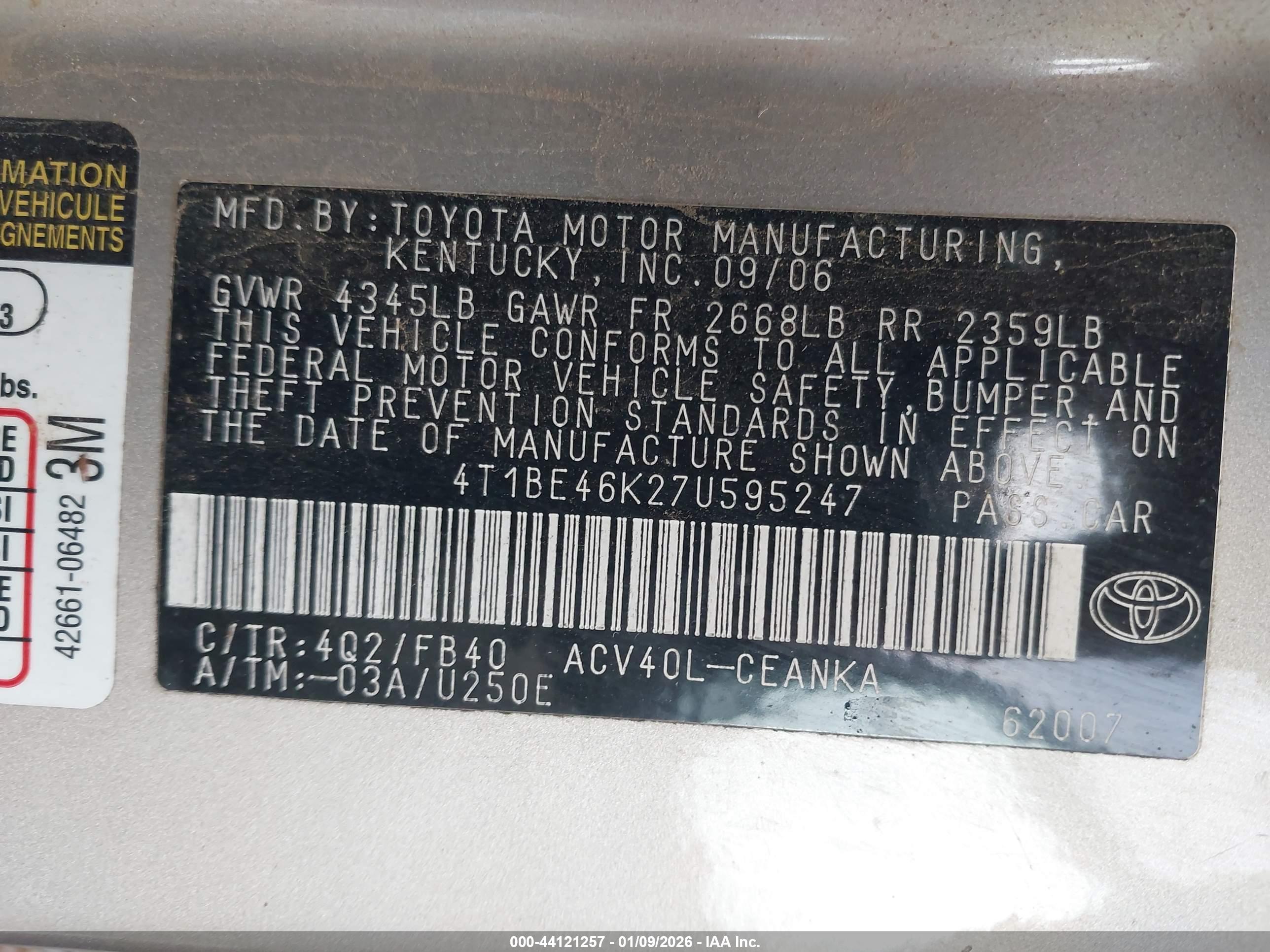TOYOTA CAMRY image 9