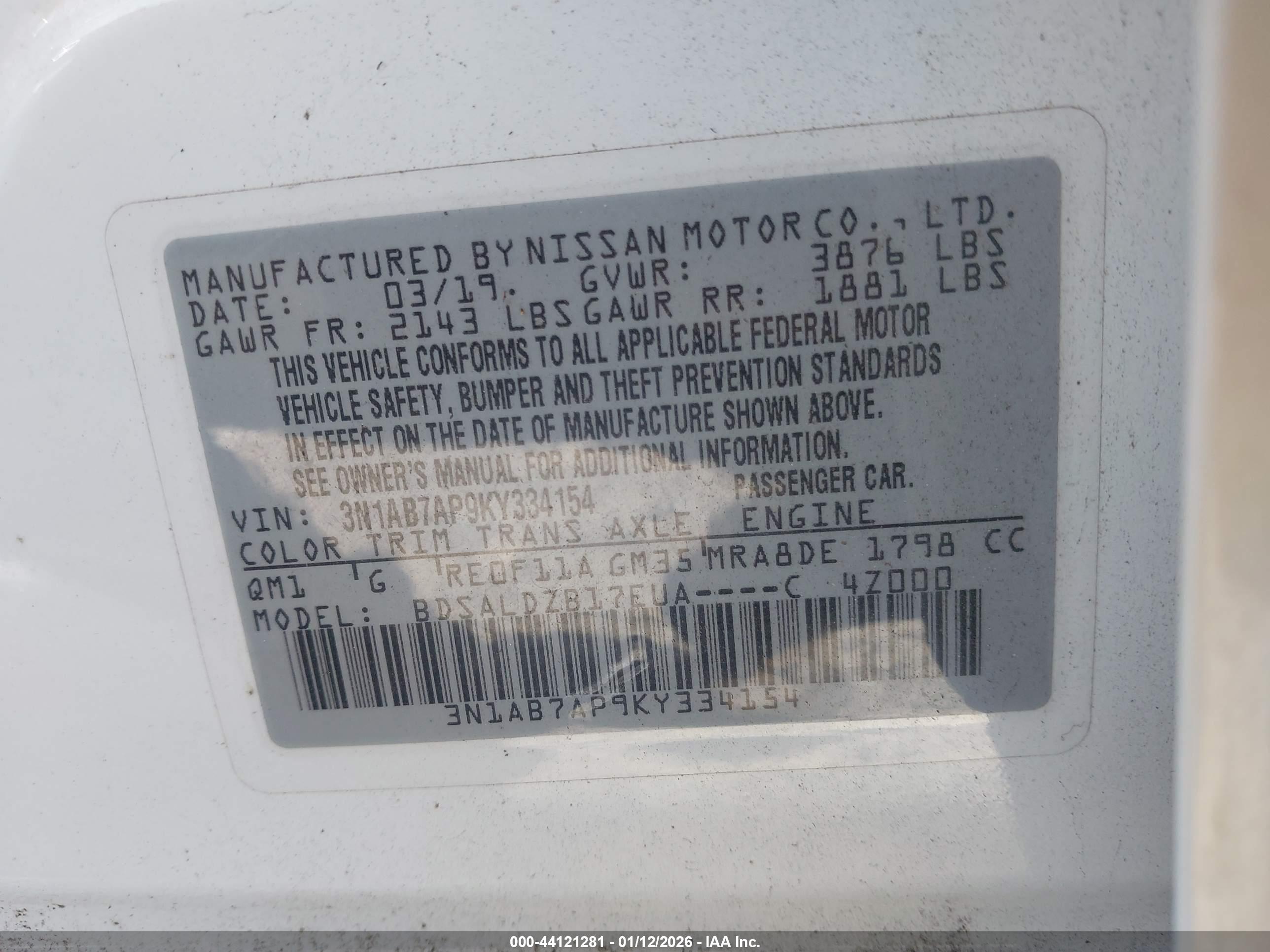 NISSAN SENTRA image 9