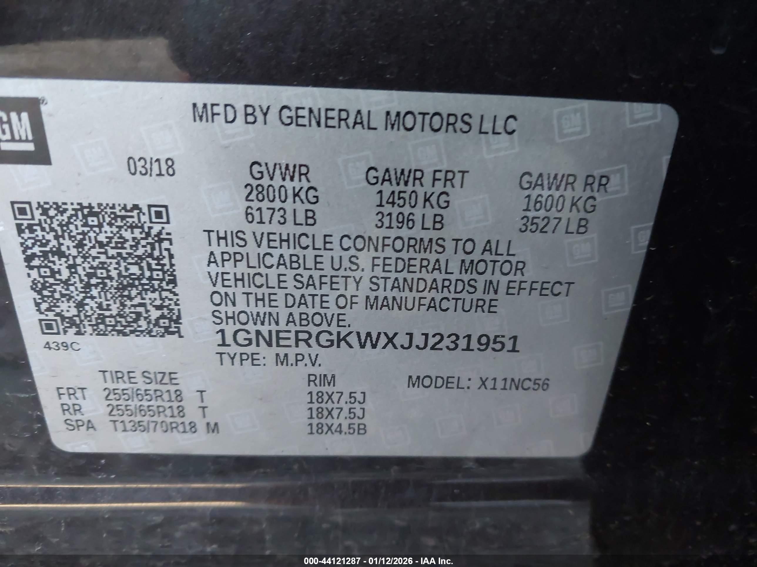 CHEVROLET TRAVERSE image 9