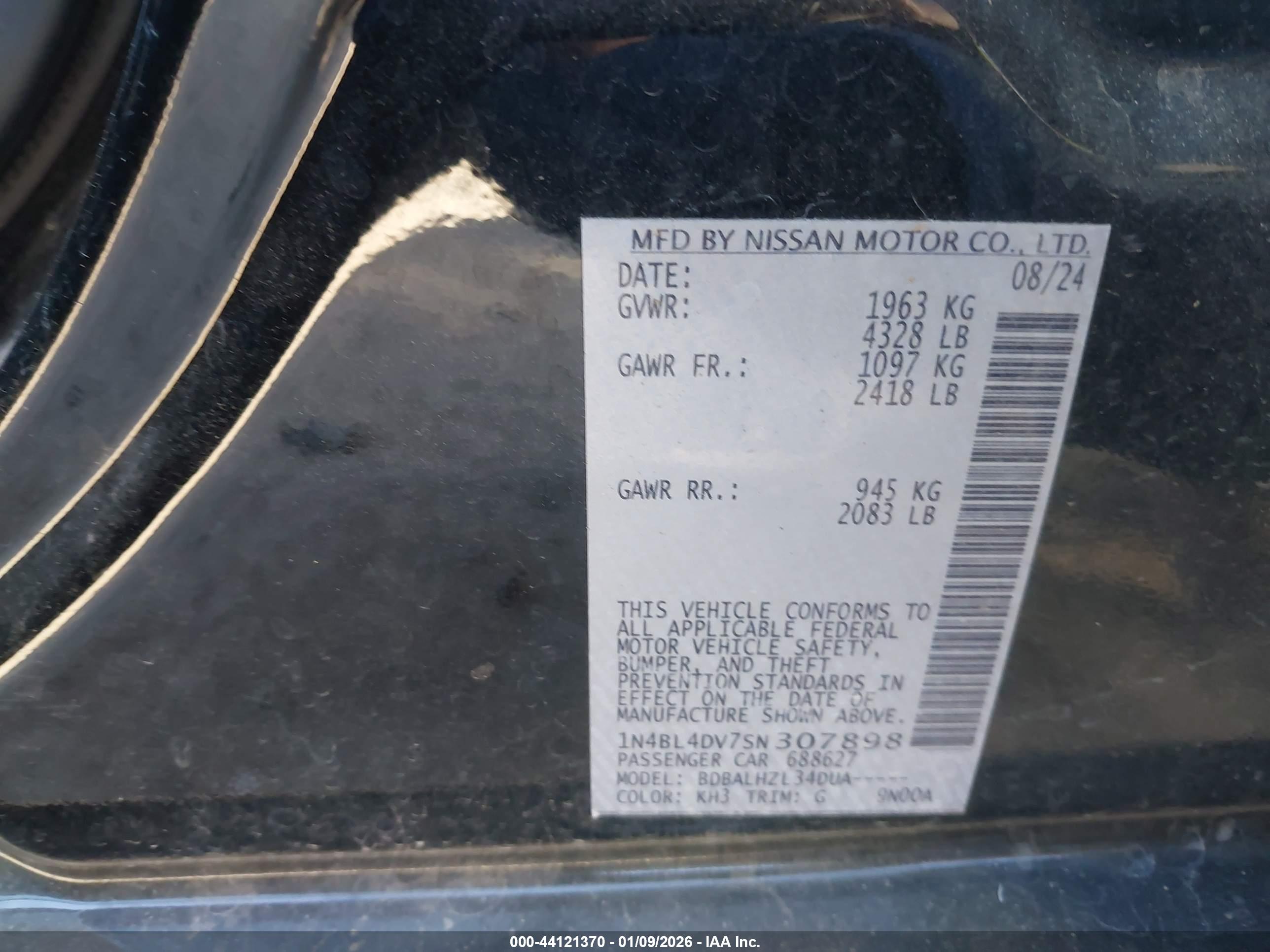 NISSAN ALTIMA image 9