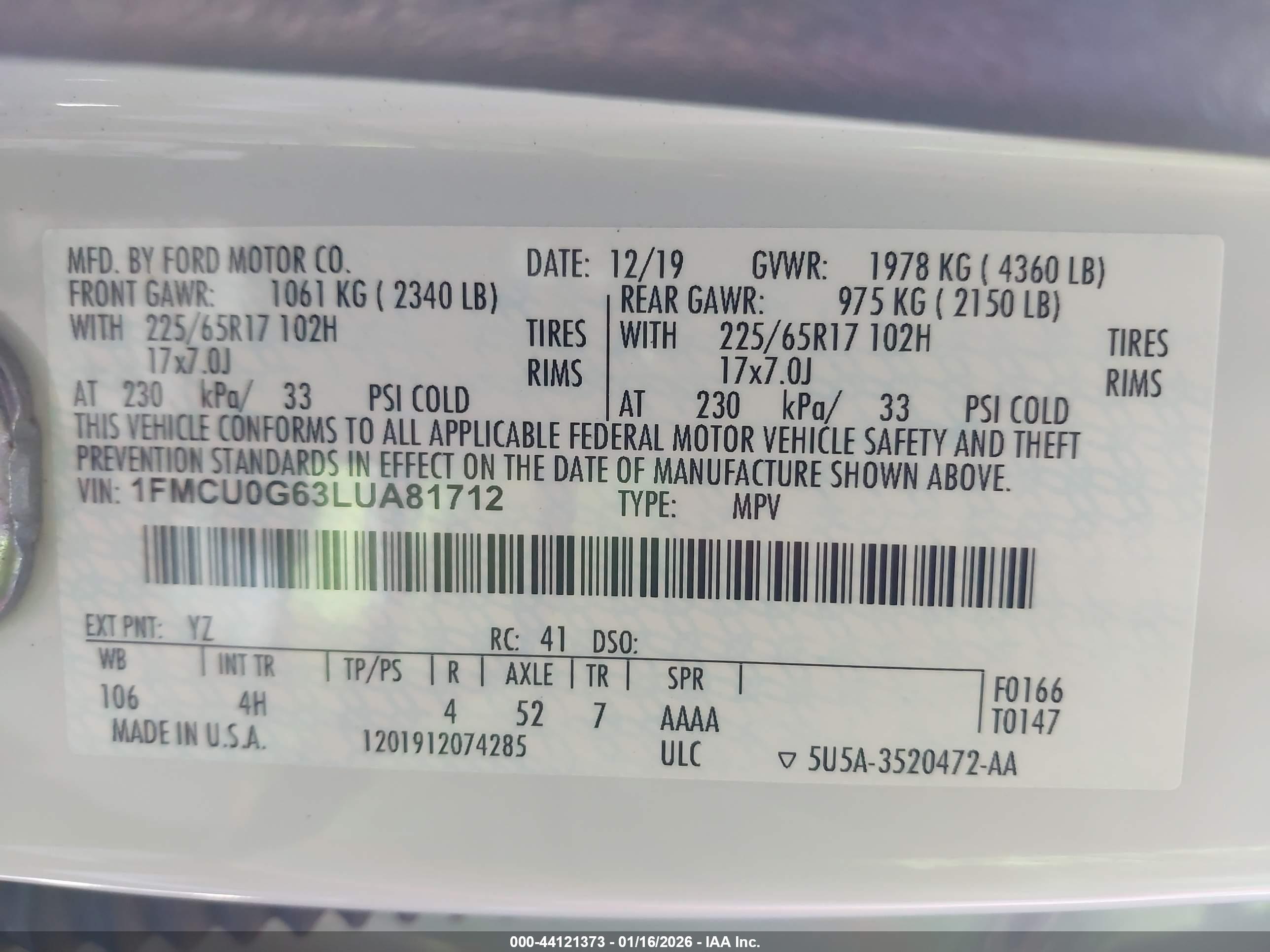 FORD ESCAPE image 9