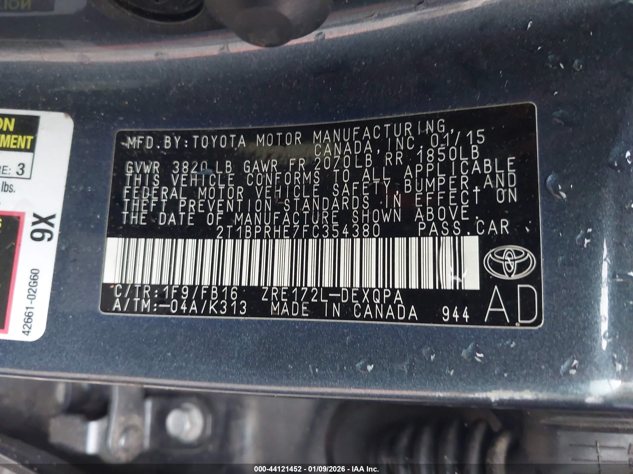 TOYOTA COROLLA image 9