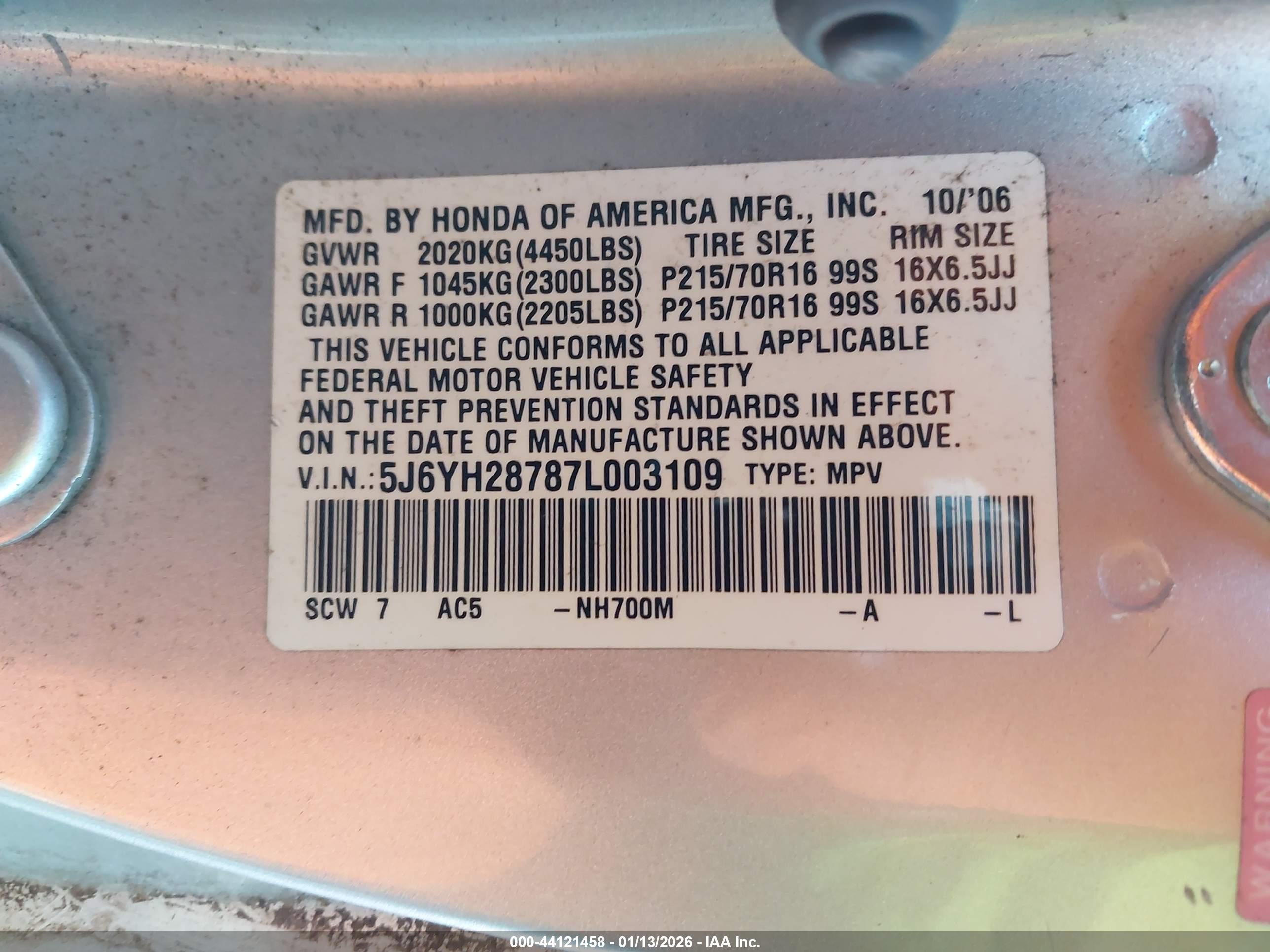 HONDA ELEMENT image 9