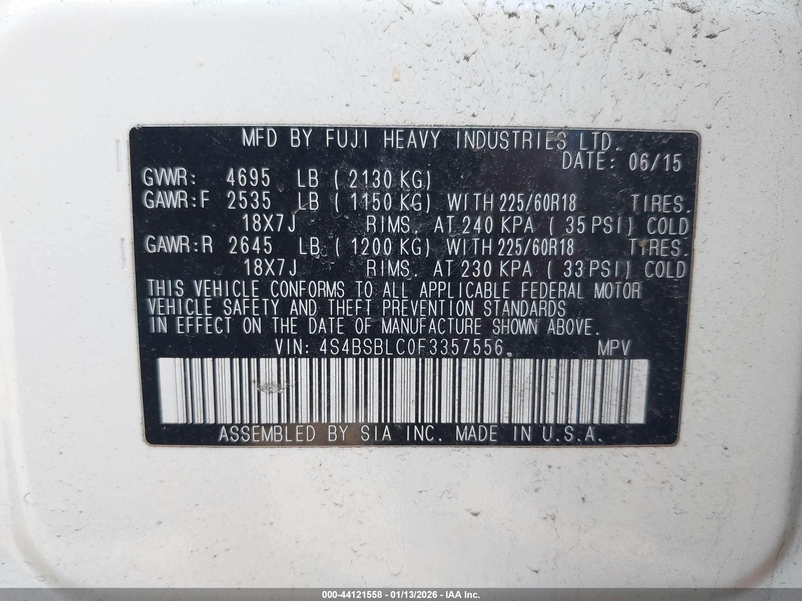 SUBARU OUTBACK image 9