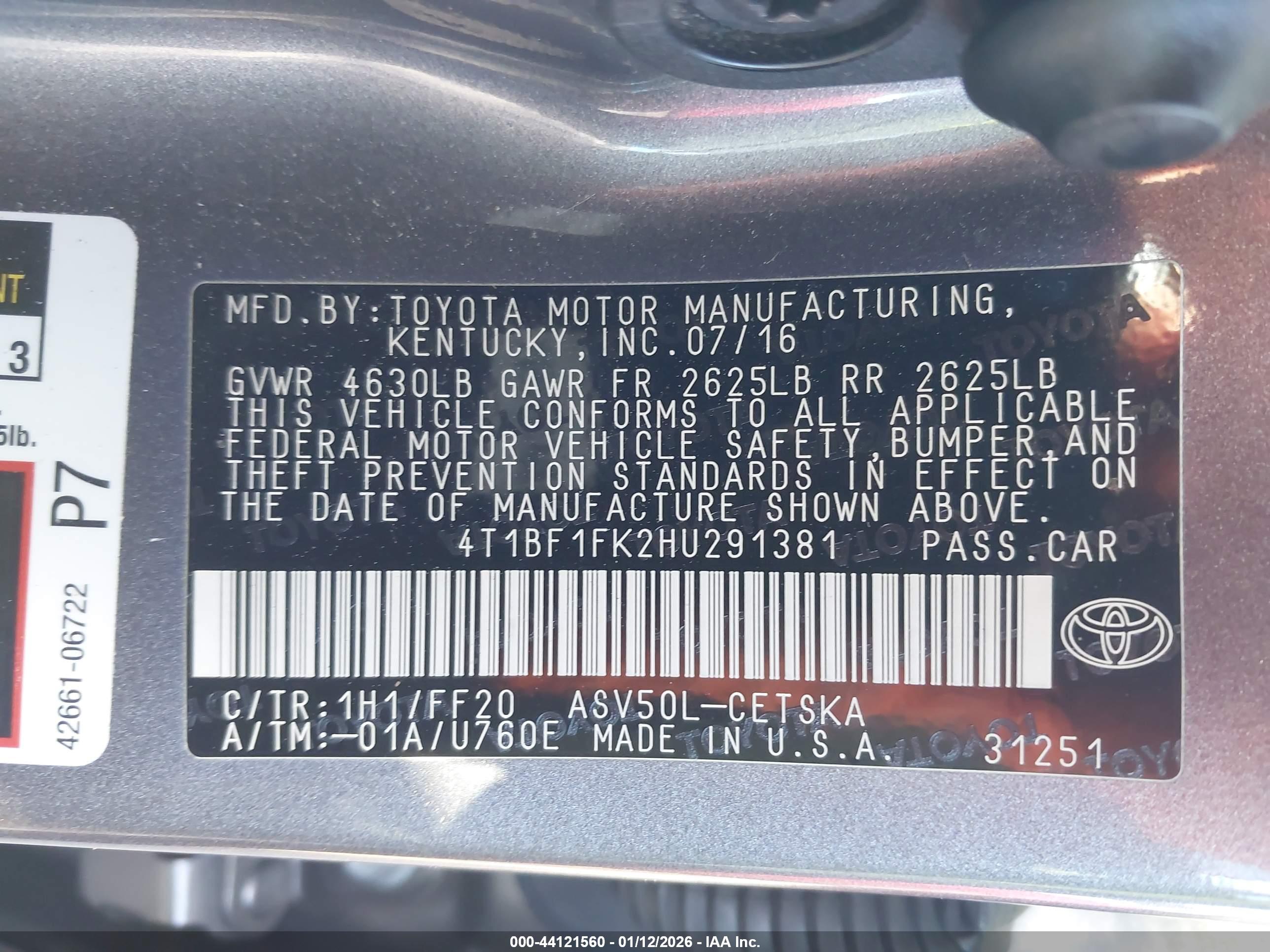 TOYOTA CAMRY image 9
