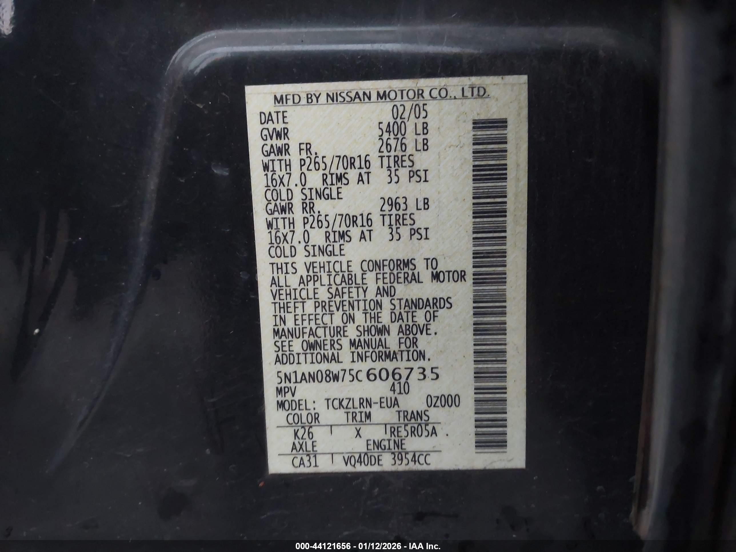 NISSAN XTERRA image 9