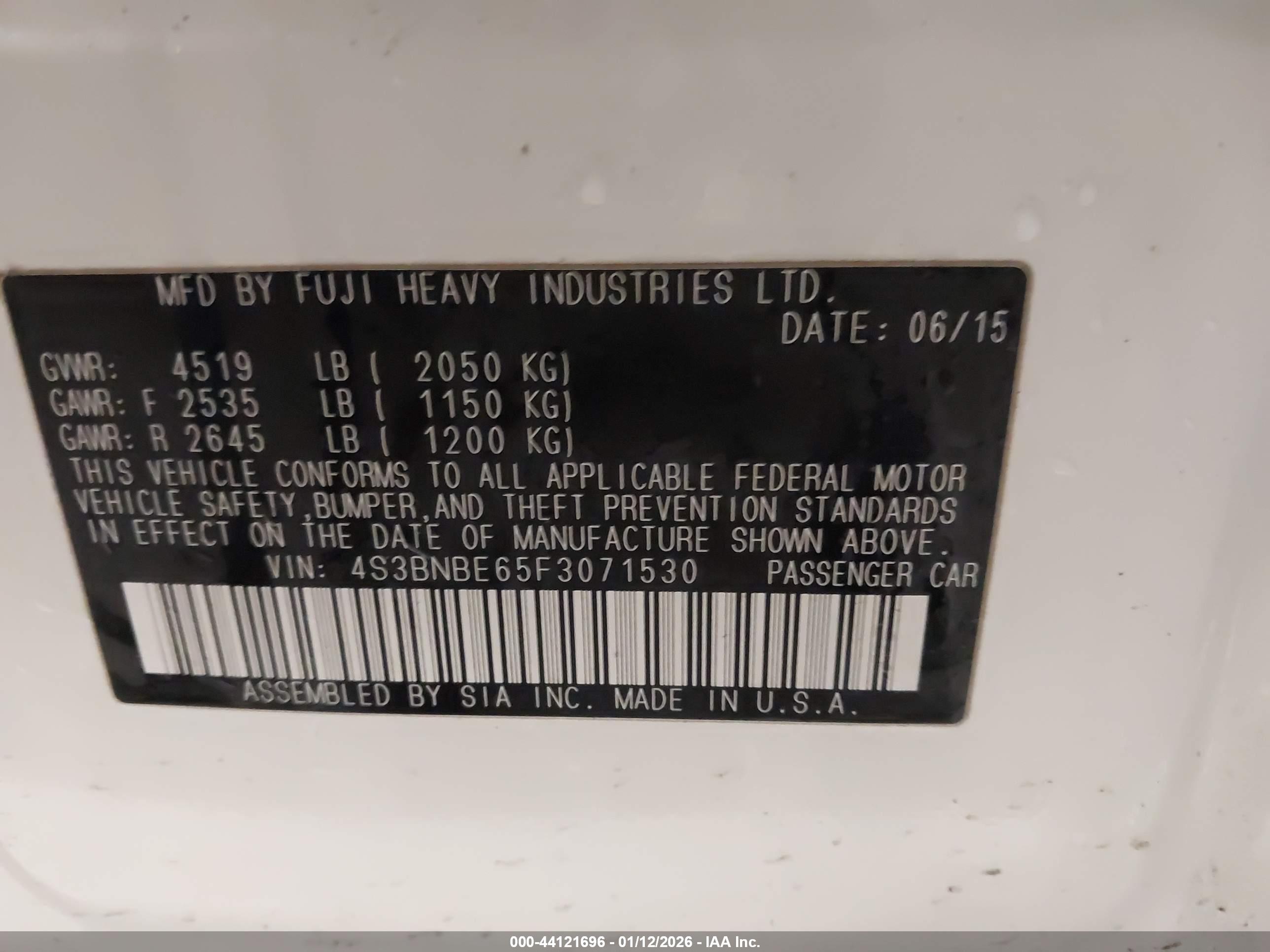SUBARU LEGACY image 9