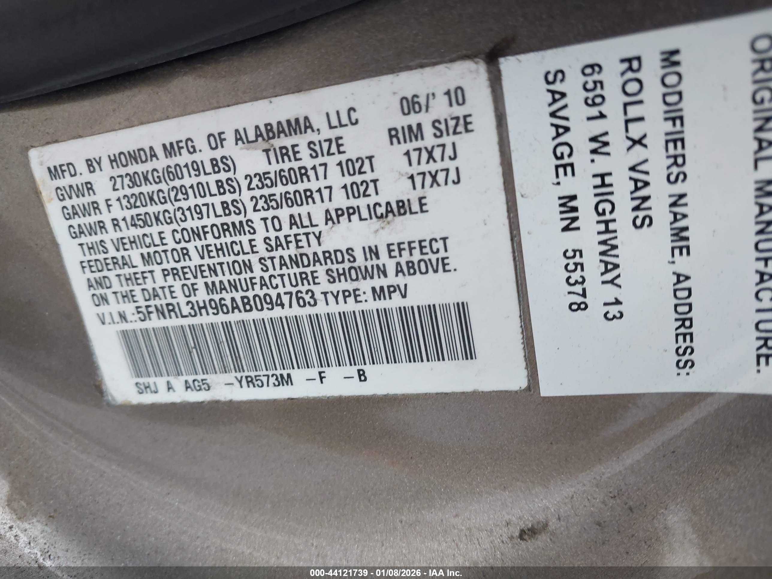HONDA ODYSSEY image 9