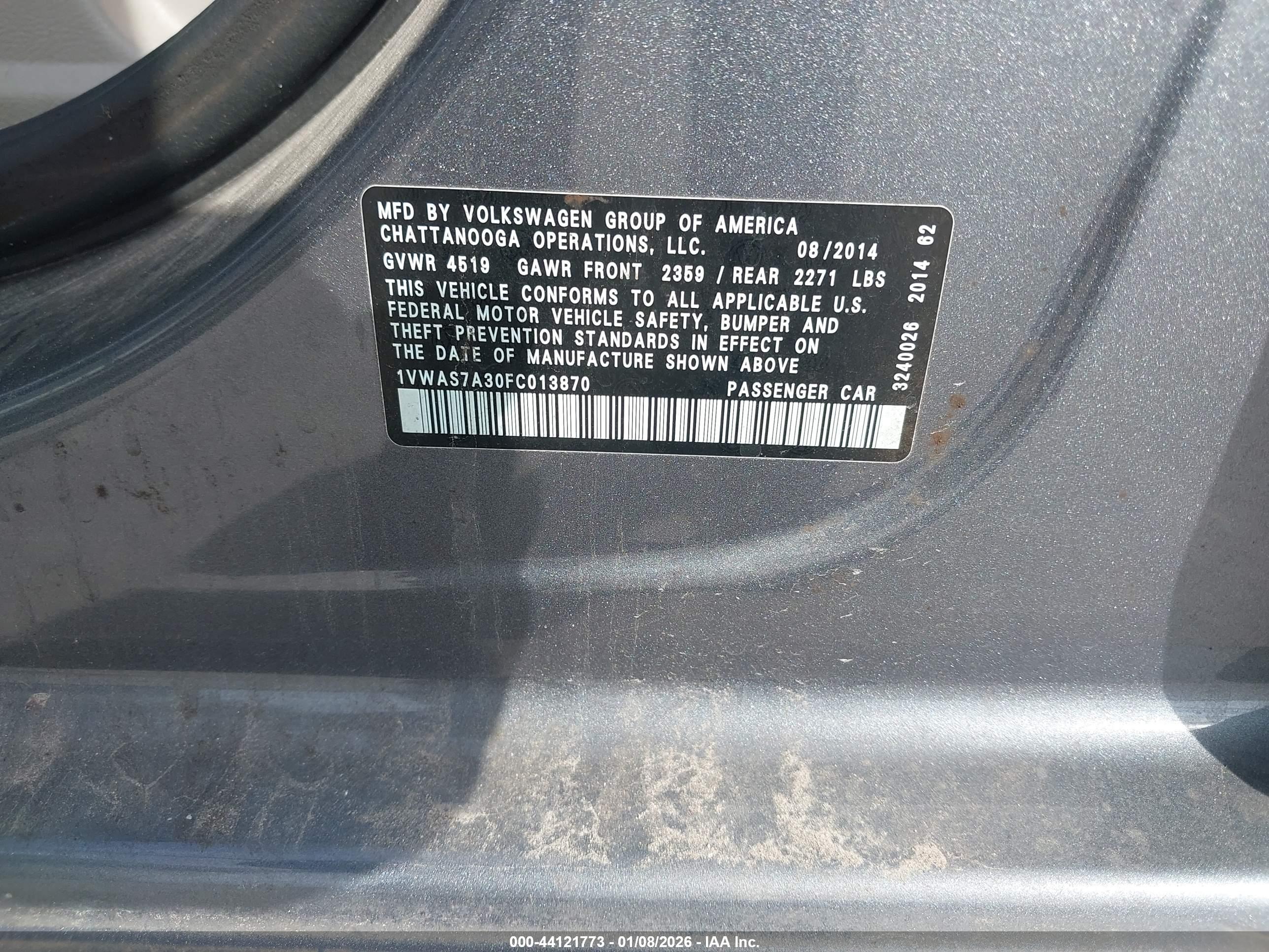 VOLKSWAGEN PASSAT image 9