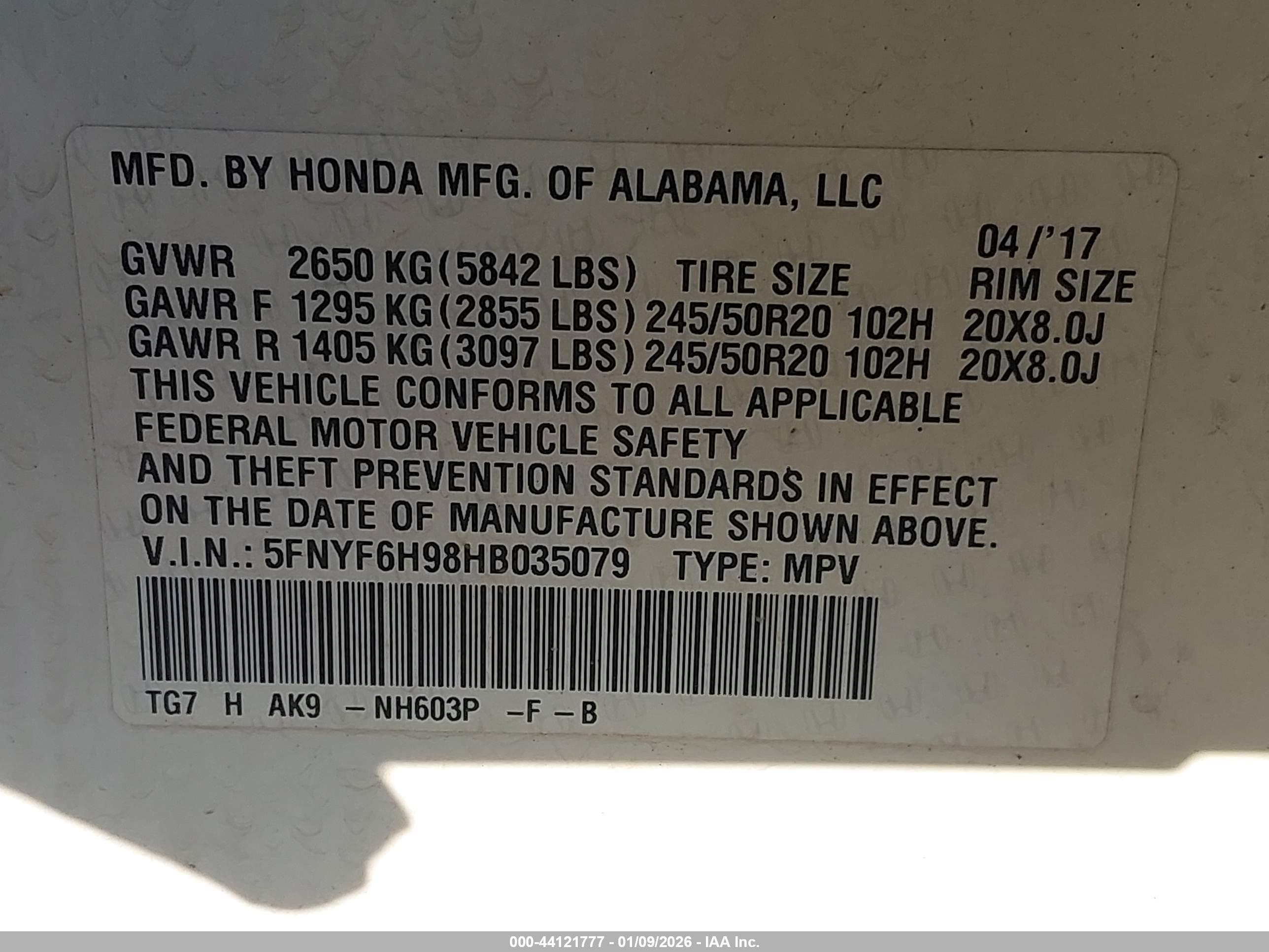 HONDA PILOT image 9