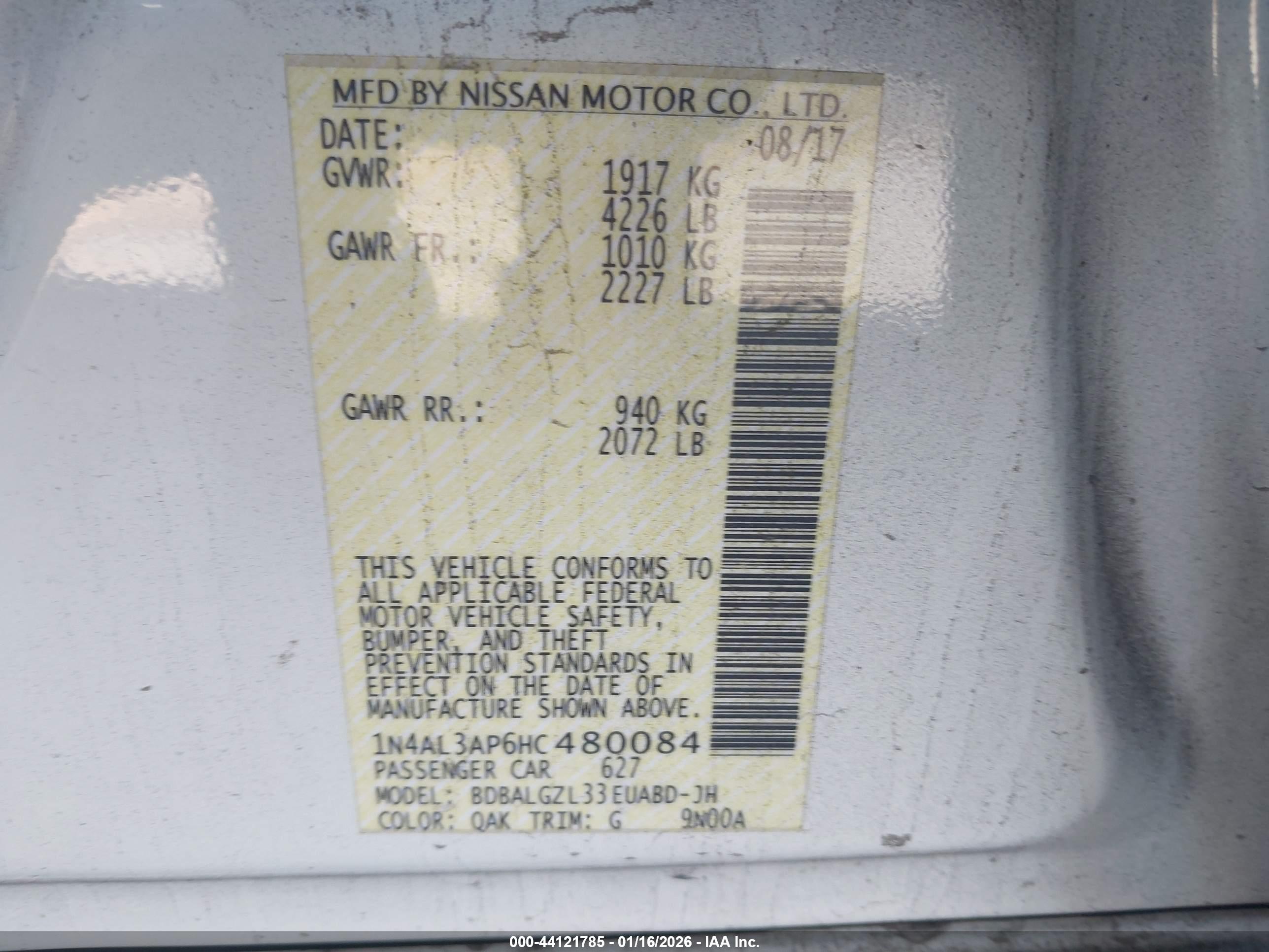 NISSAN ALTIMA image 9