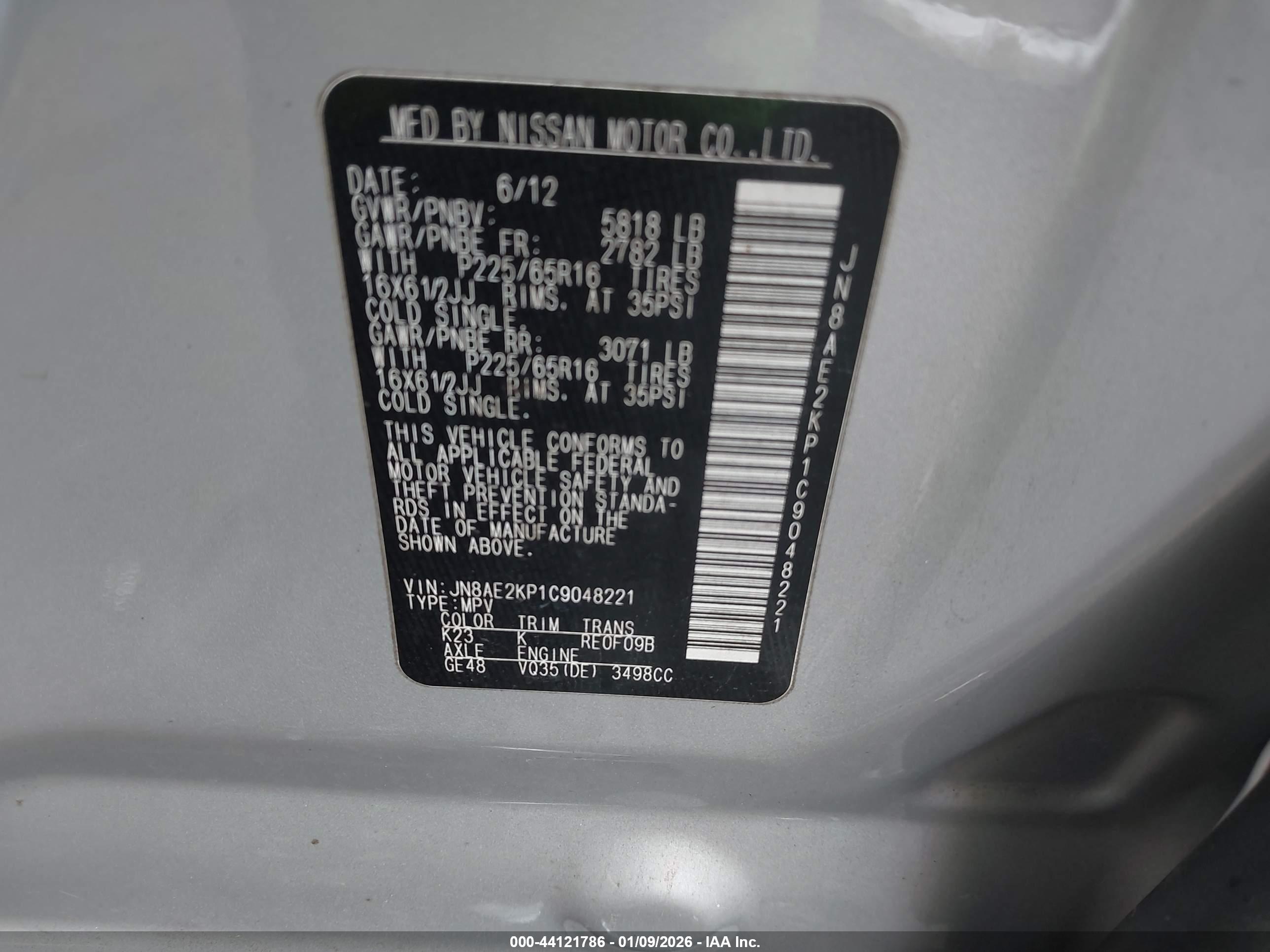 NISSAN QUEST image 9