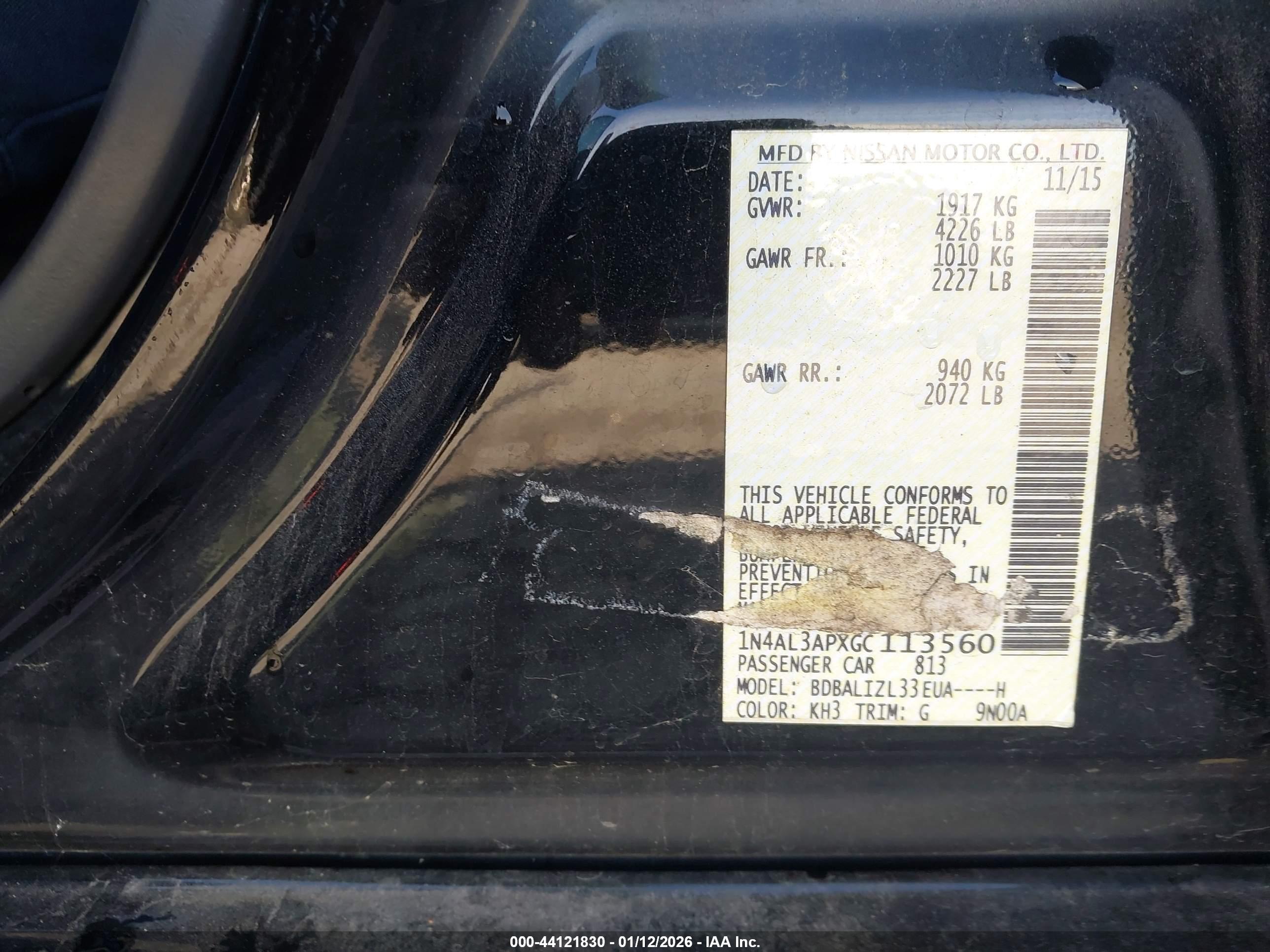 NISSAN ALTIMA image 9