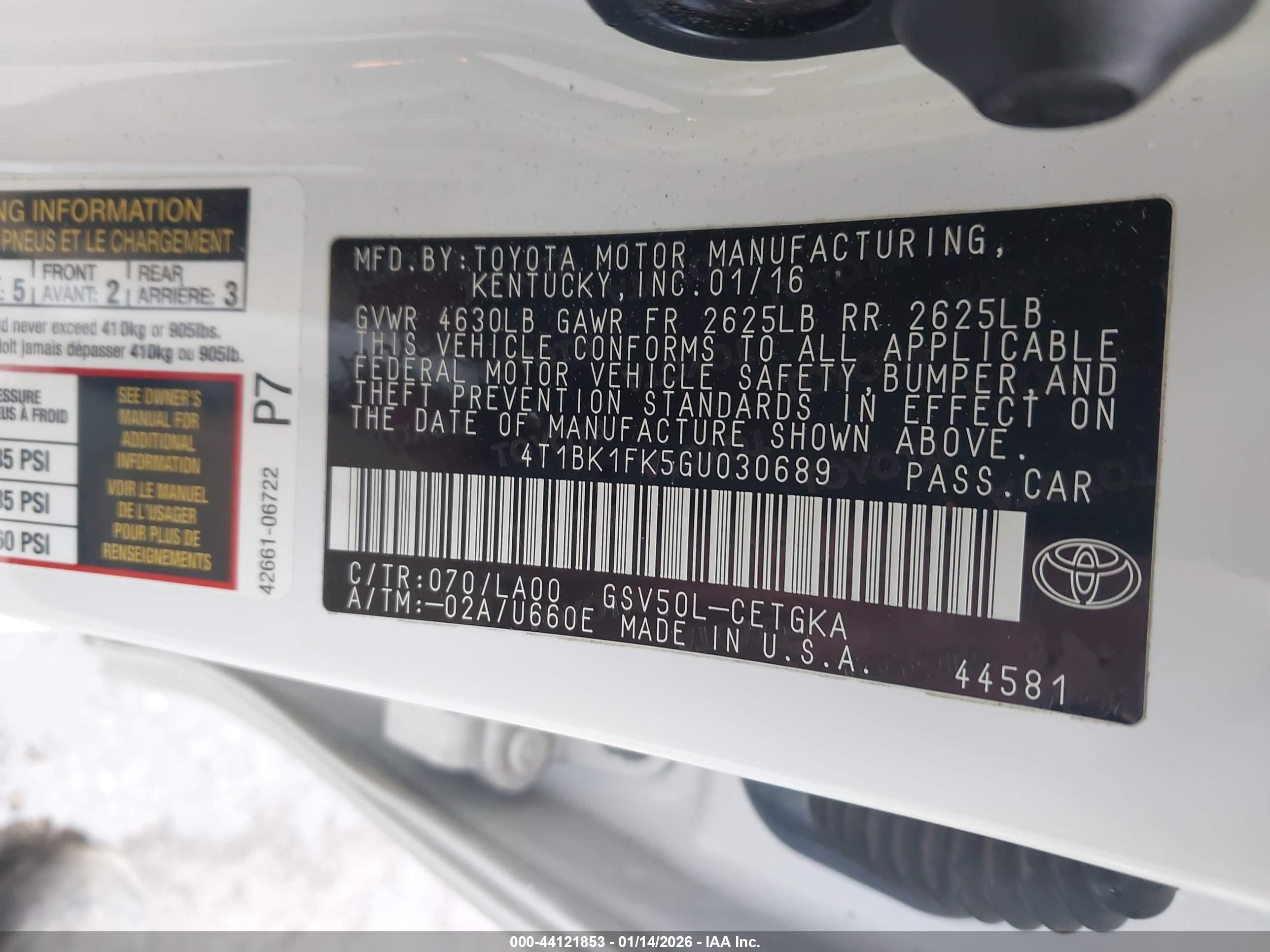 TOYOTA CAMRY image 9