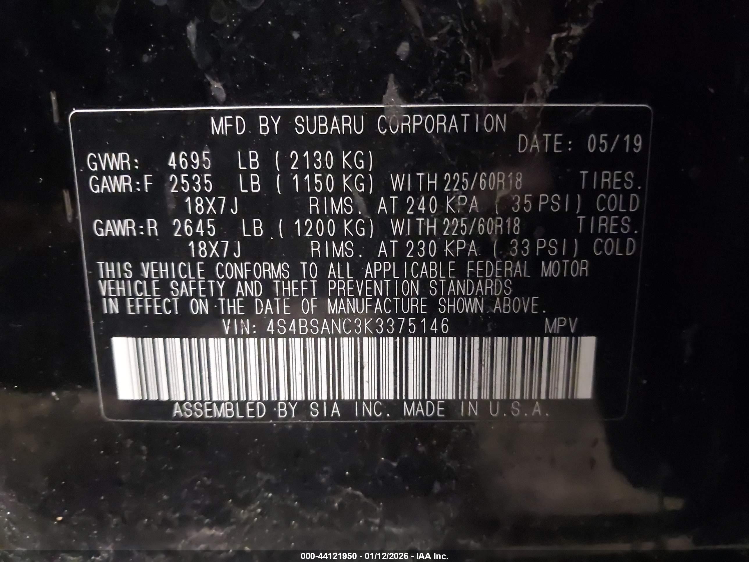 SUBARU OUTBACK image 9