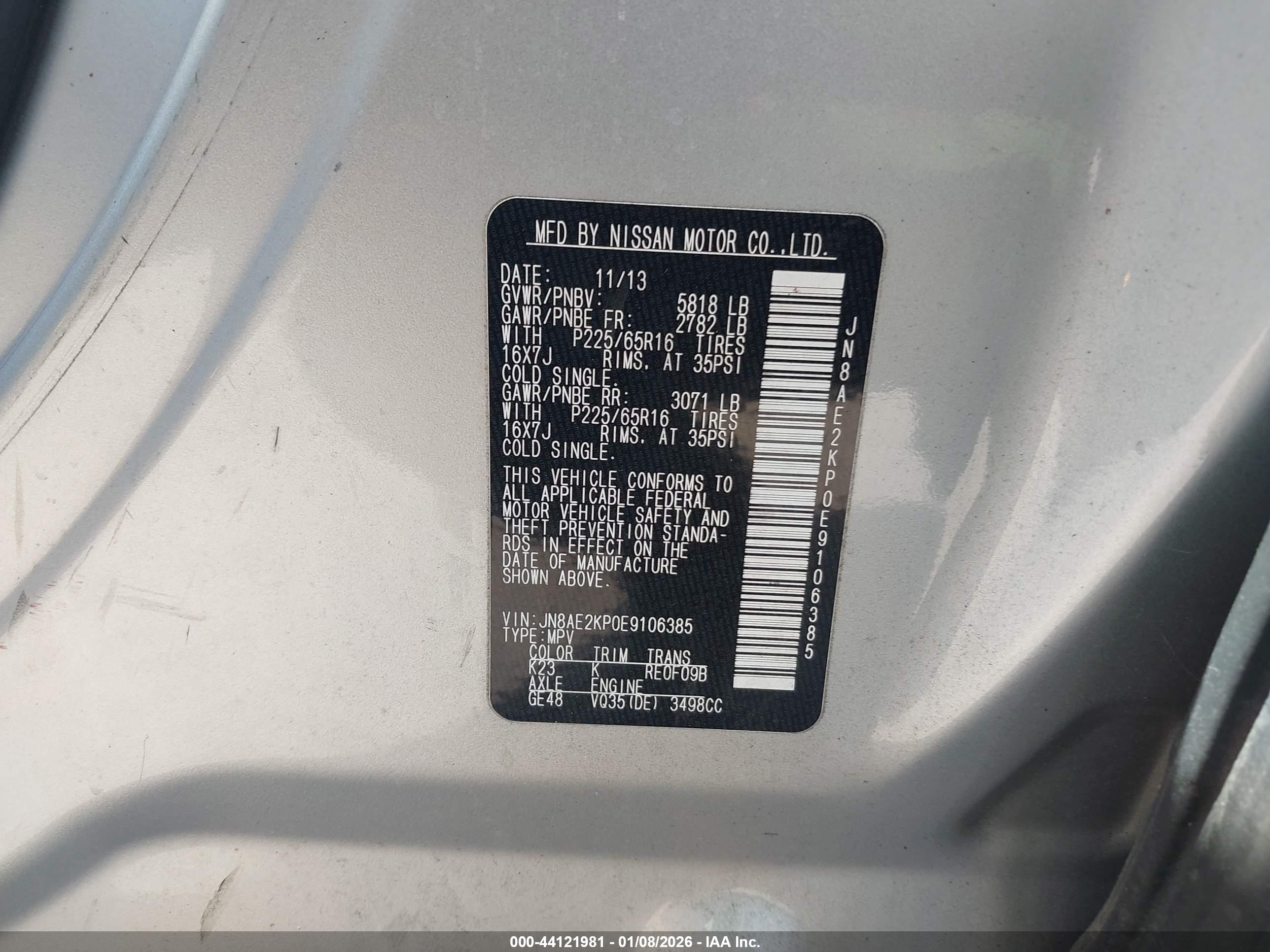 NISSAN QUEST image 9