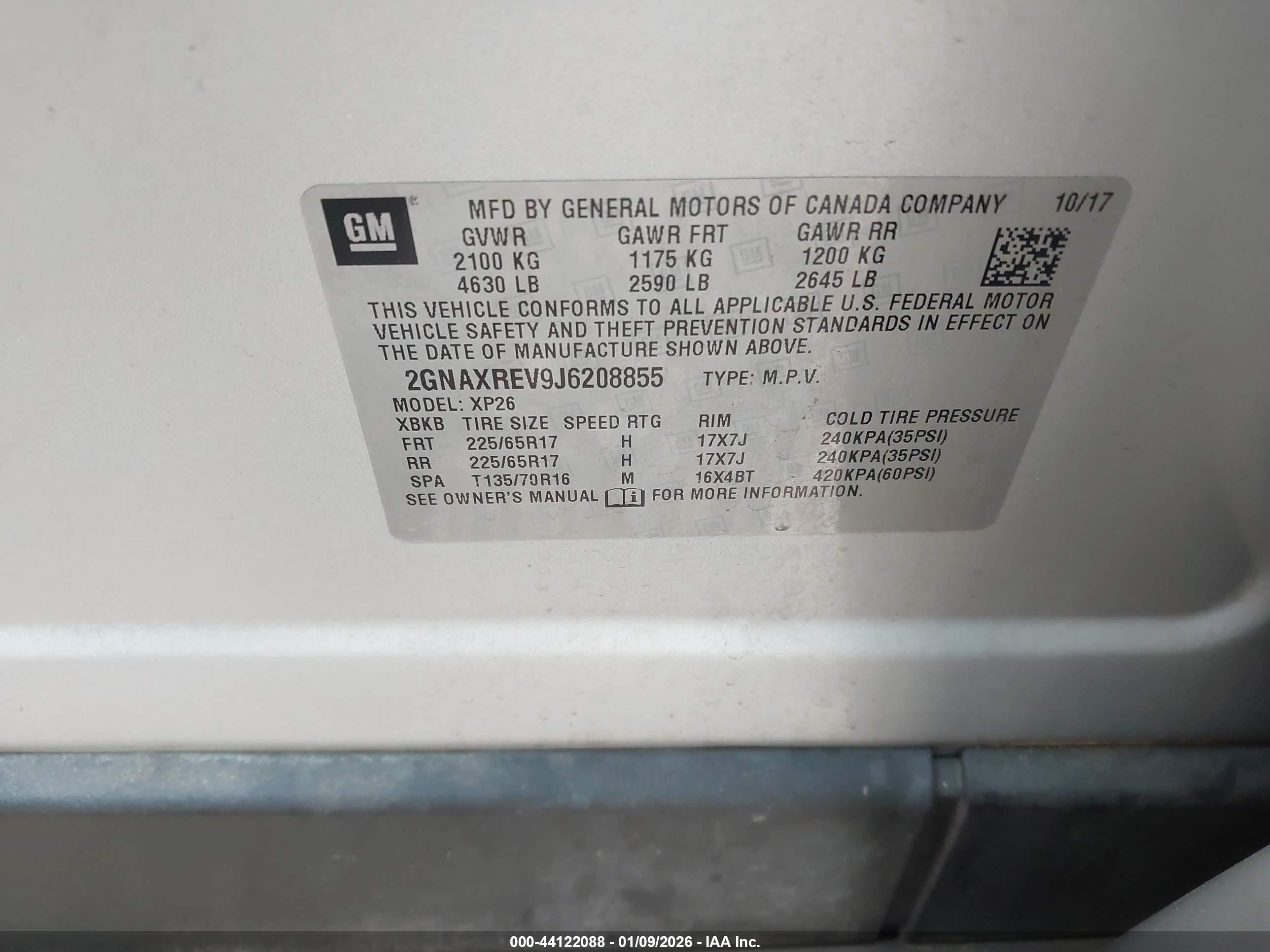 CHEVROLET EQUINOX image 9
