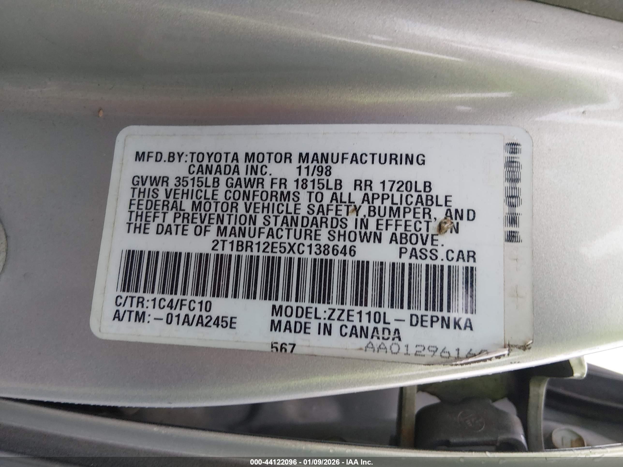 TOYOTA COROLLA image 9