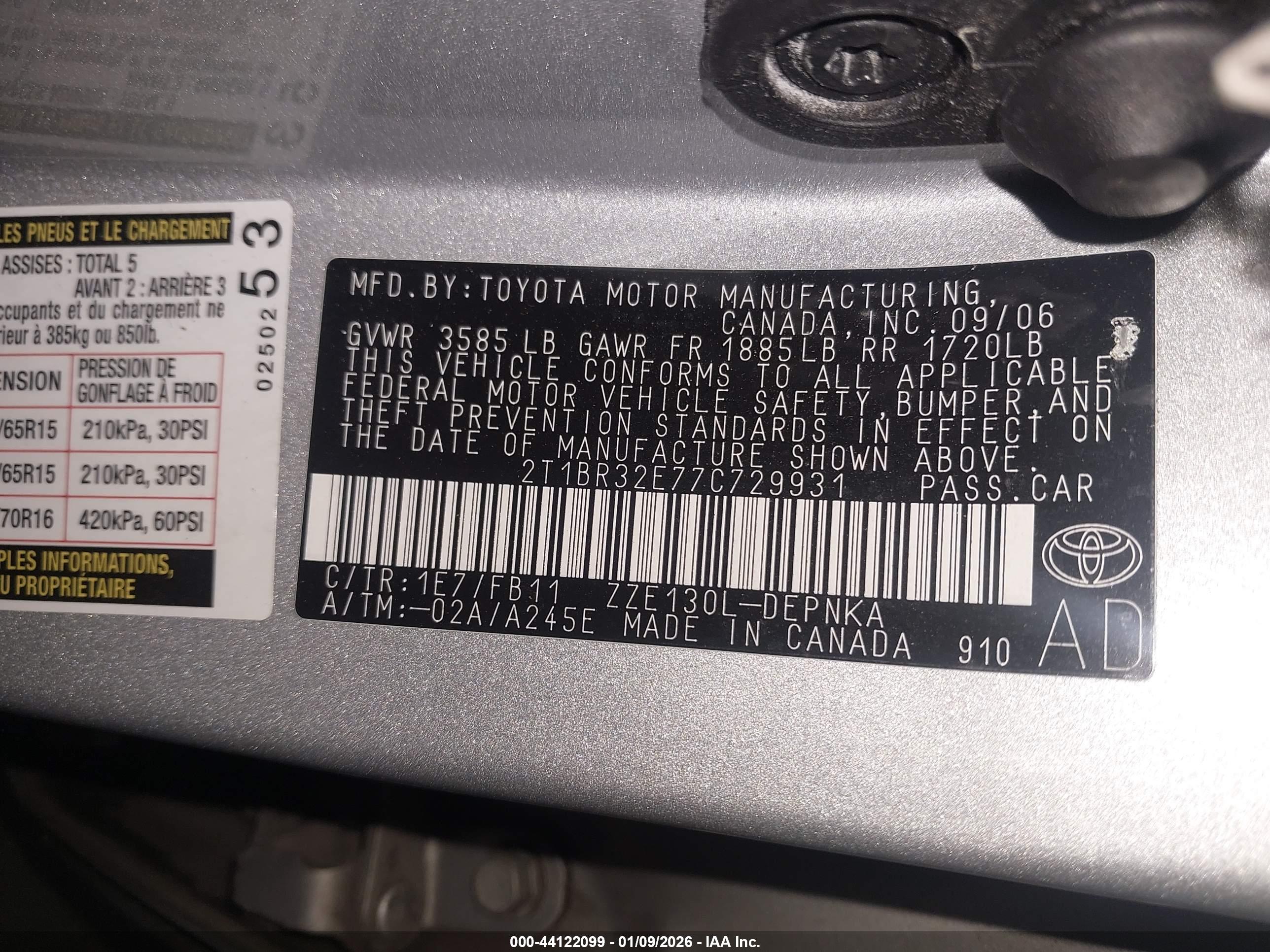 TOYOTA COROLLA image 9