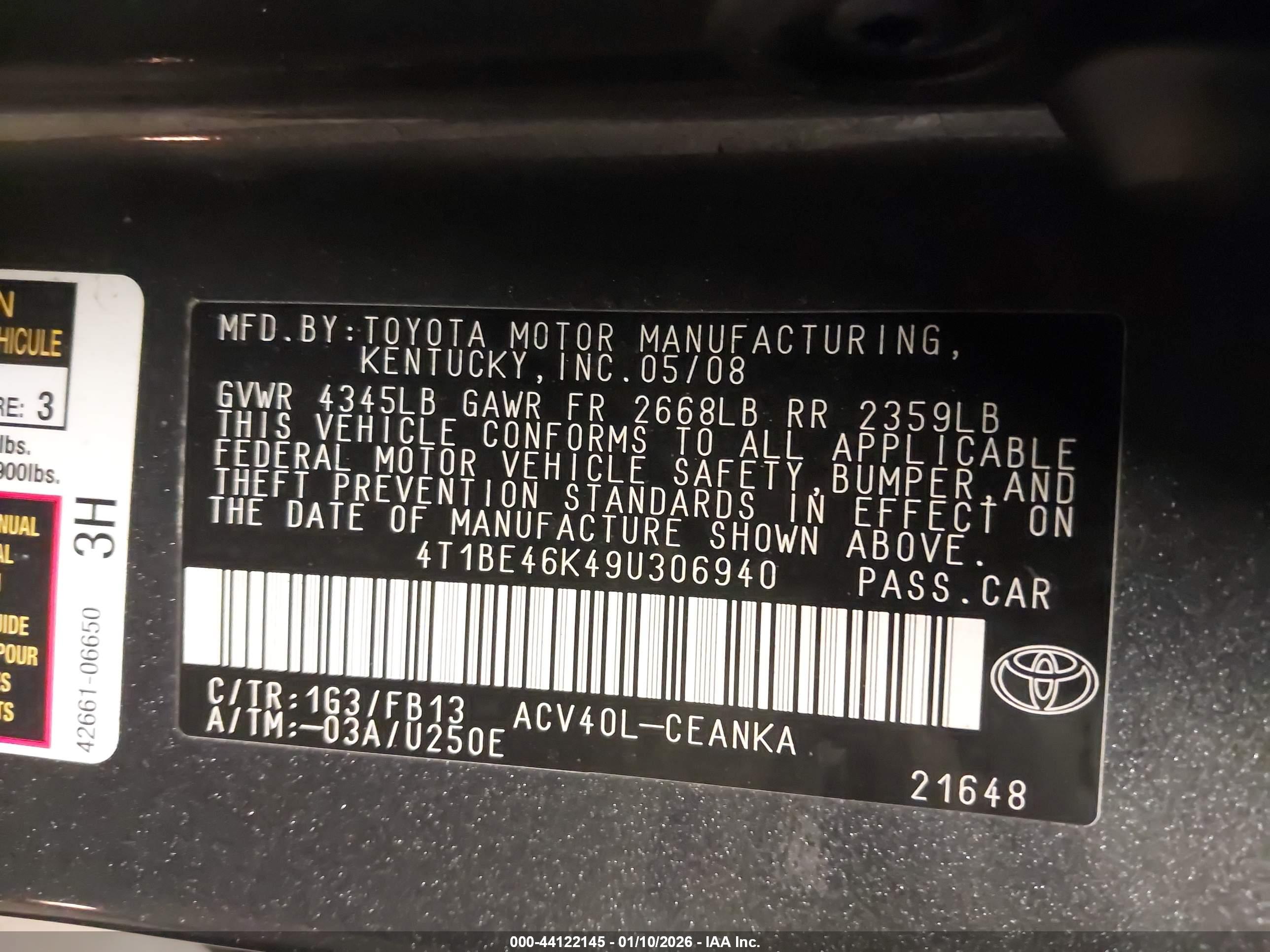 TOYOTA CAMRY image 9