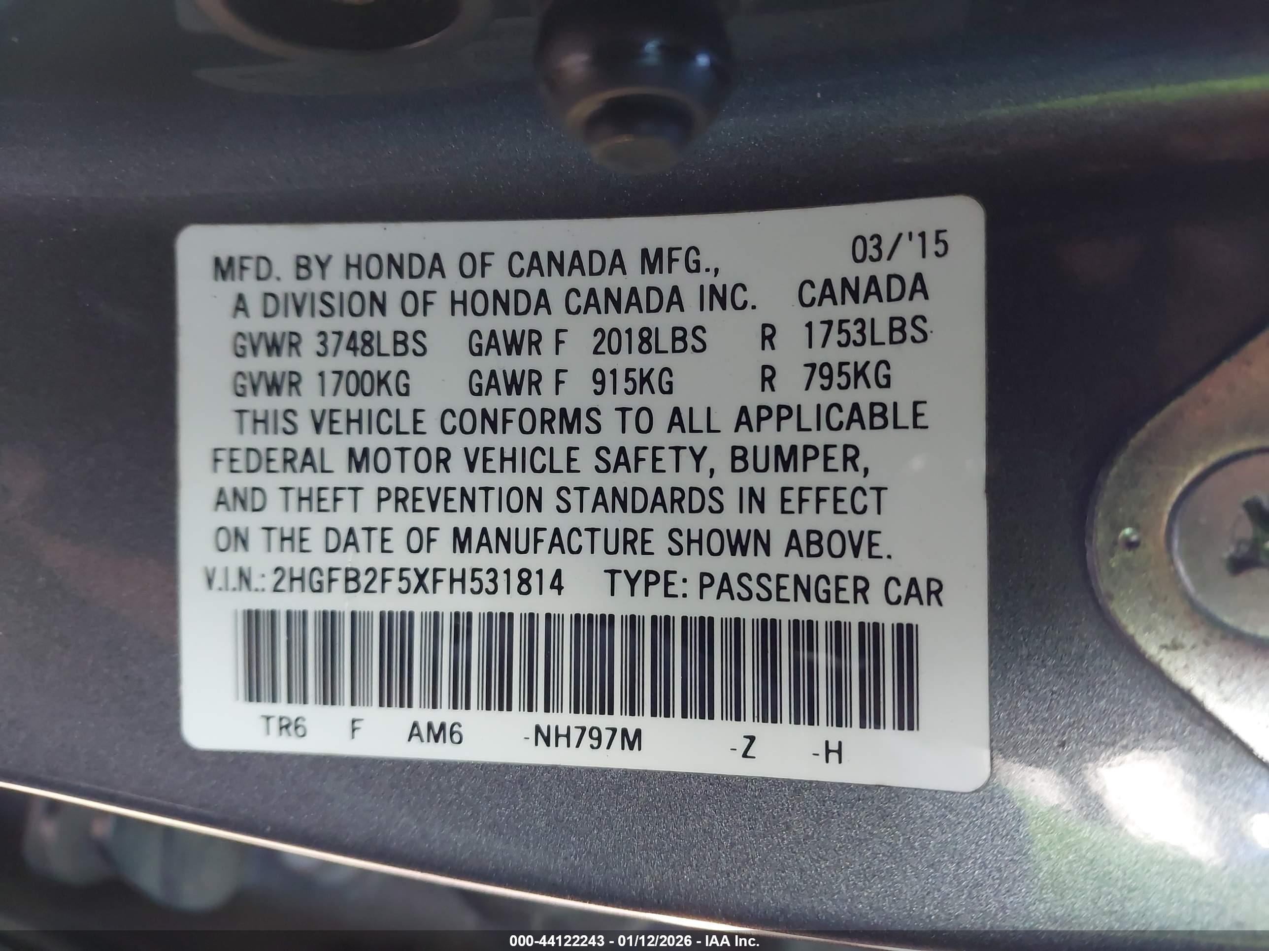 HONDA CIVIC image 9